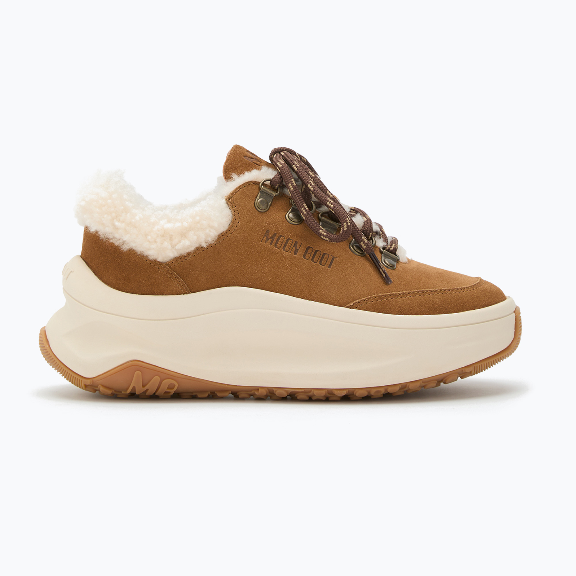Śniegowce damskie Moon Boot Moon247 City Shearling cognac 