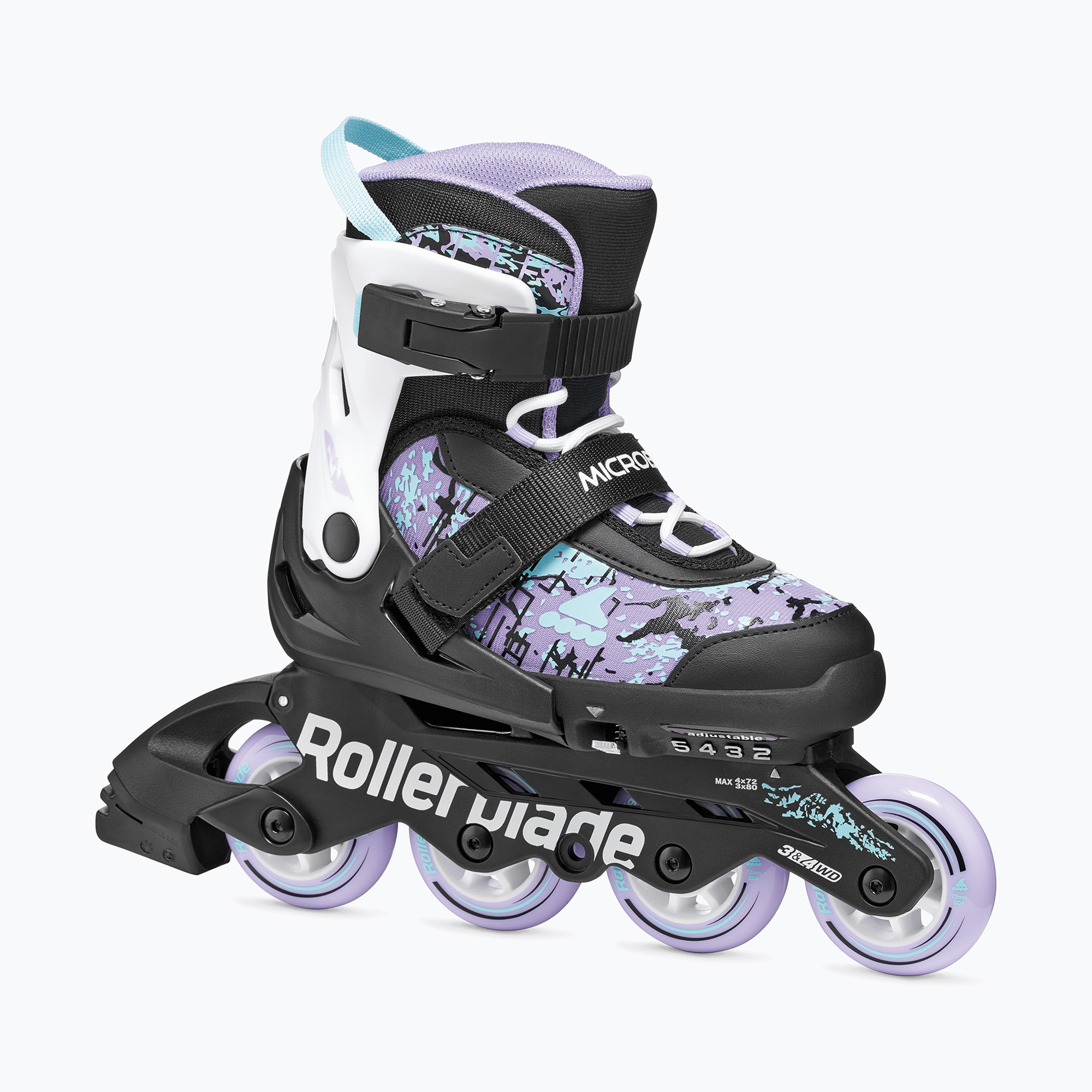 Детски ролери Rollerblade Microblade SL Jr black/lavender/light blue