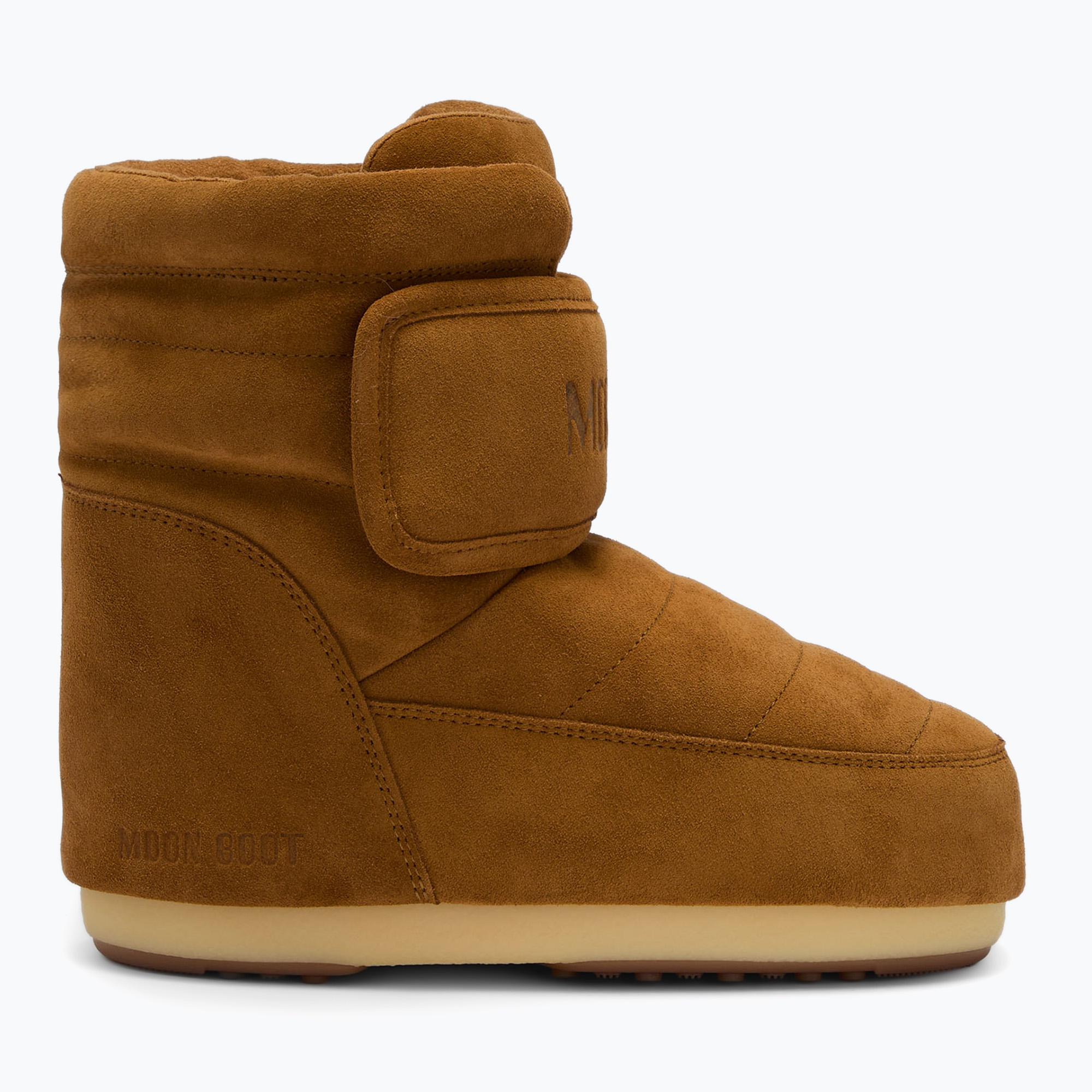 Дамски ботуши за сняг Moon Boot Icon Strap Suede cognac