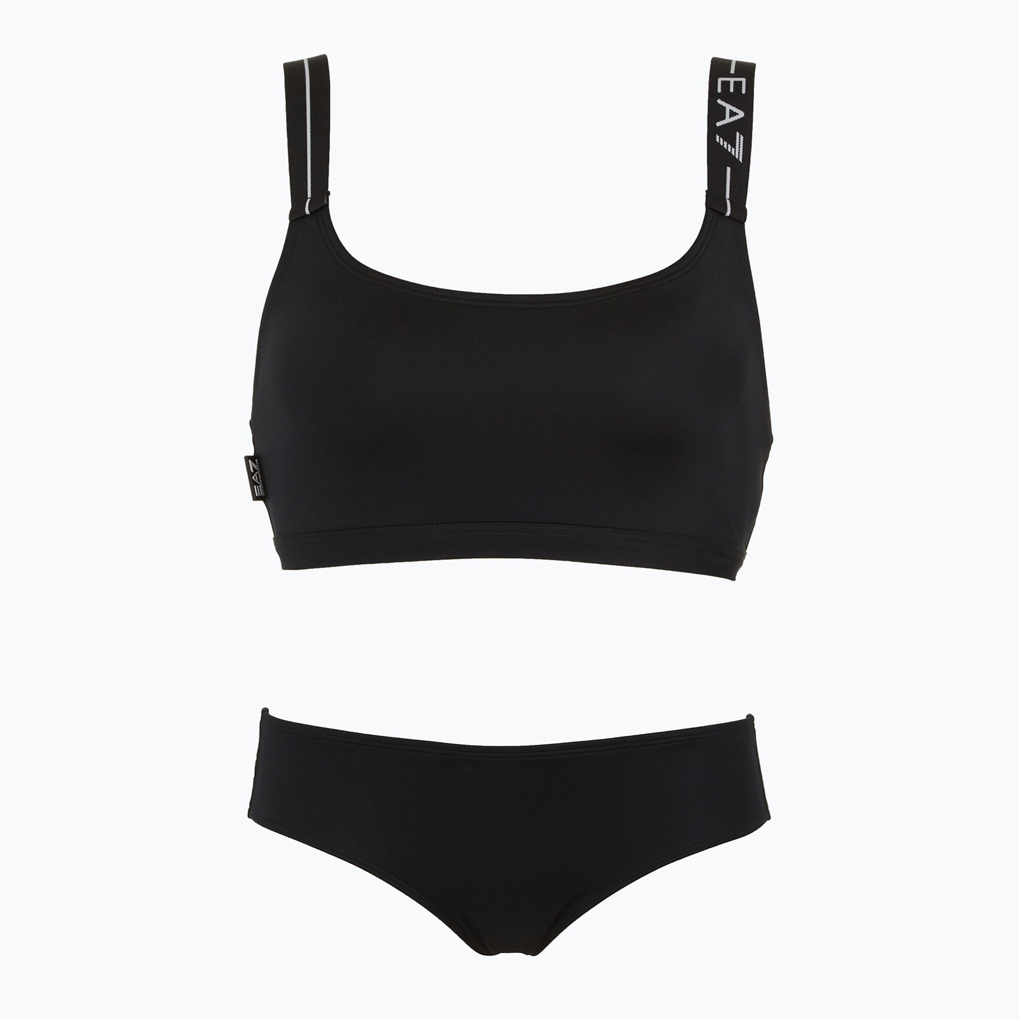 Strój kapielowy dwuczęściowy damski EA7 Emporio Armani Logo Tape Bikini Top black 