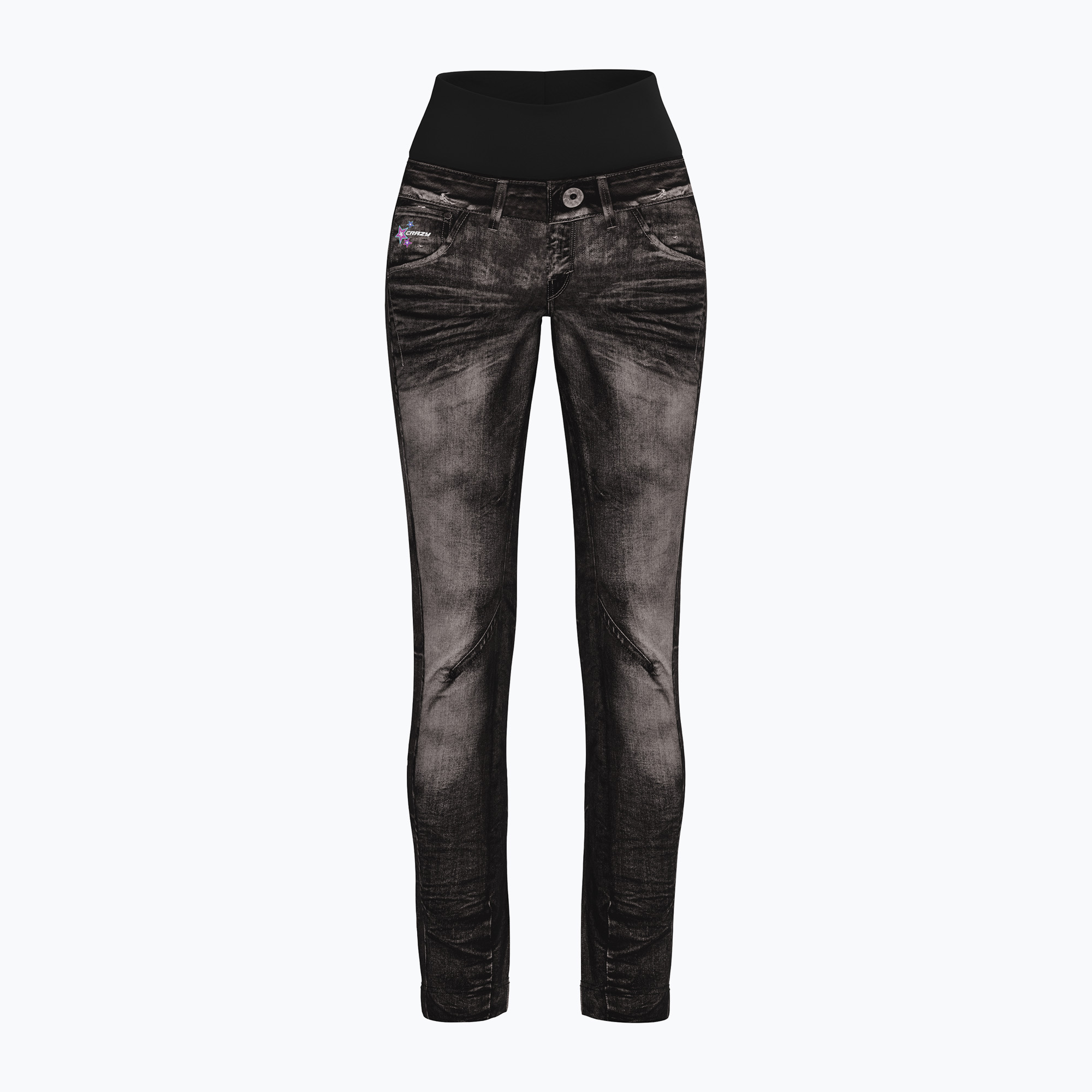 Spodnie trekkingowe damskie Crazy Wonder Magic print jeans black 
