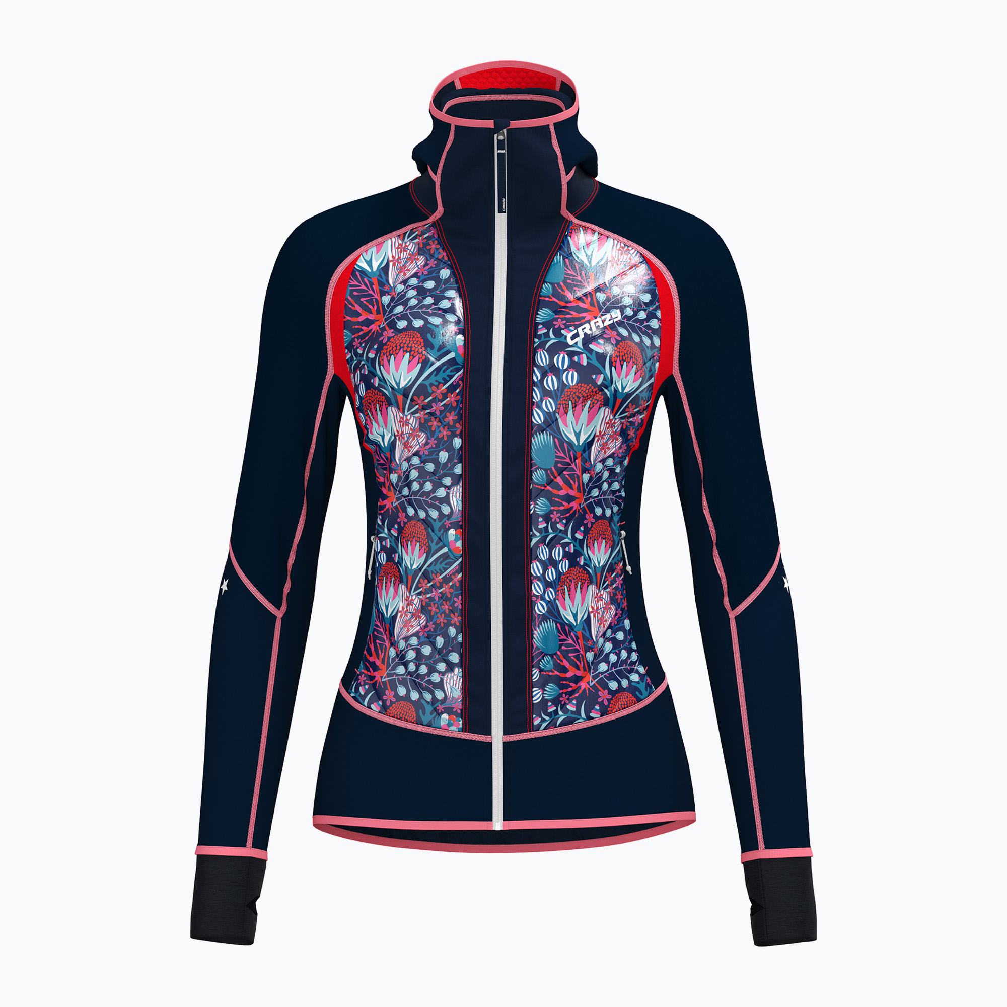 Kurtka hybrydowa damska Crazy Channel print leila blue 