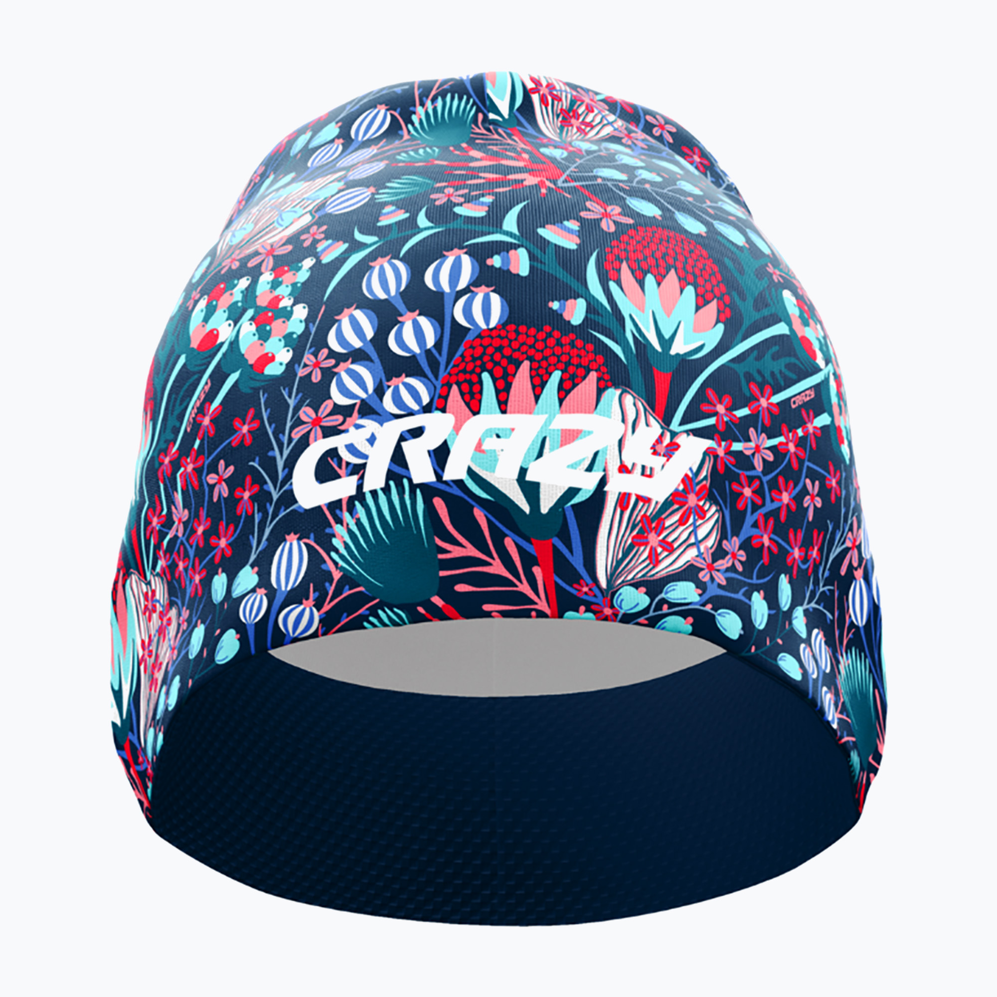 Czapka do biegania damska Crazy Spire print leila blue 
