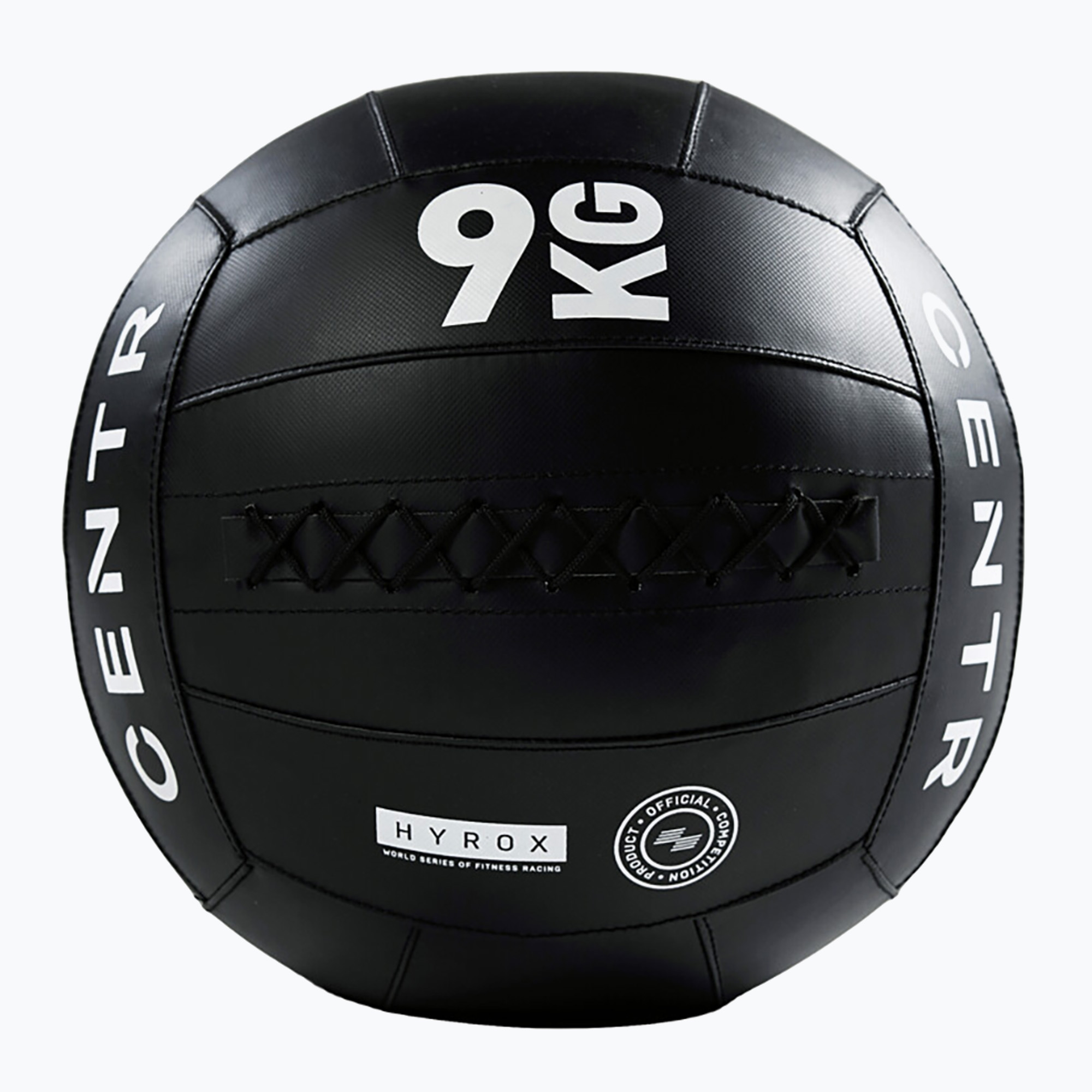 Медицинска топка CENTR Competition Wall Ball Centr x Hyrox 9 kg black