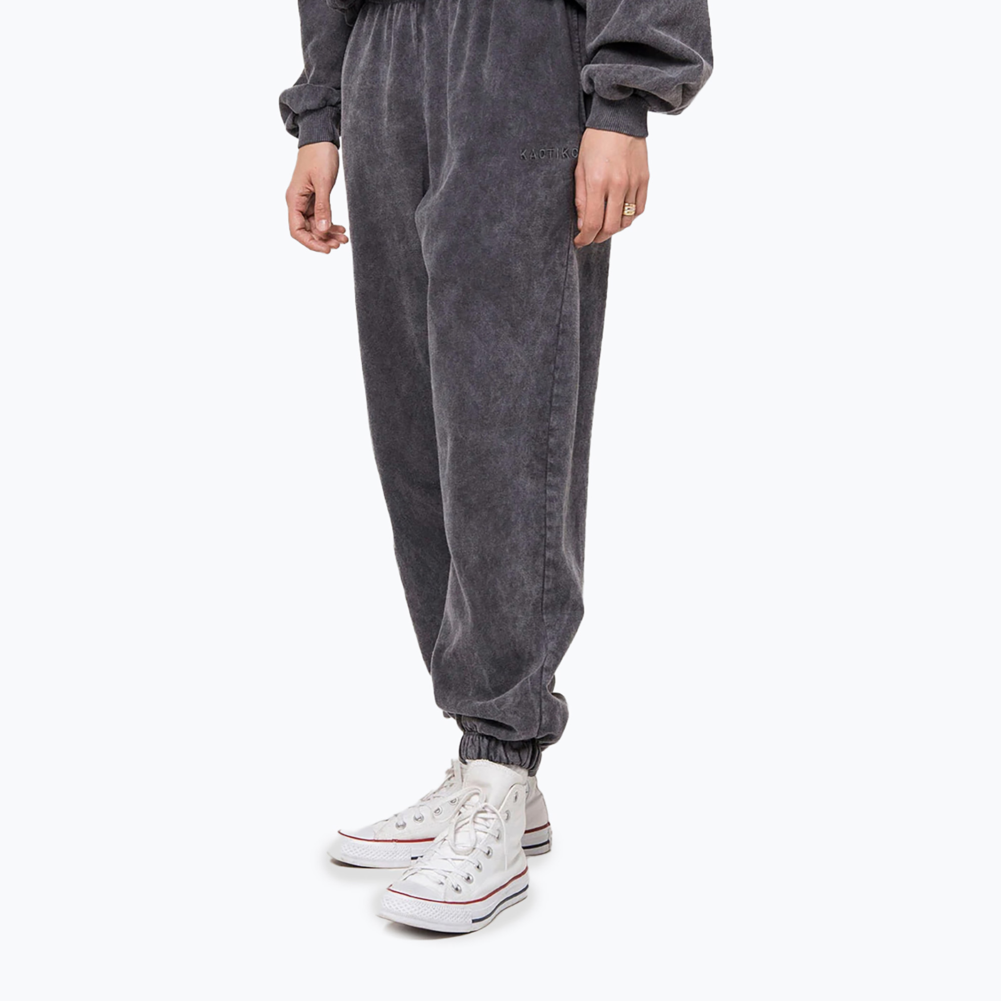 Spodnie damskie Kaotiko Washed Detroit black 