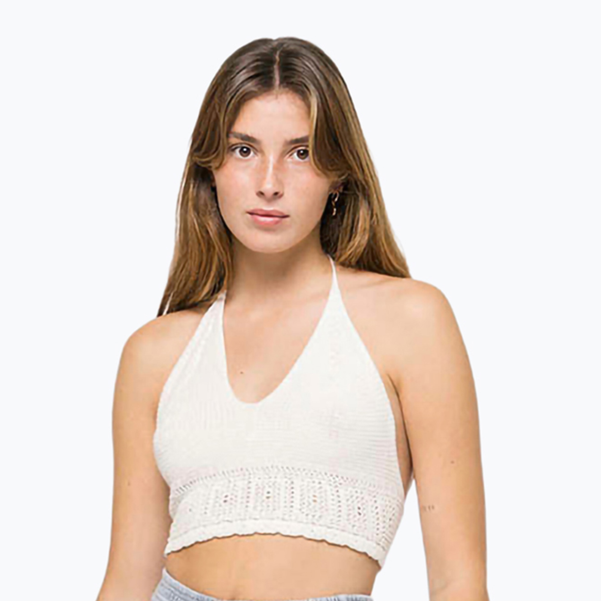 Top damski Kaotiko Tiran Crochet Menorca crudo 