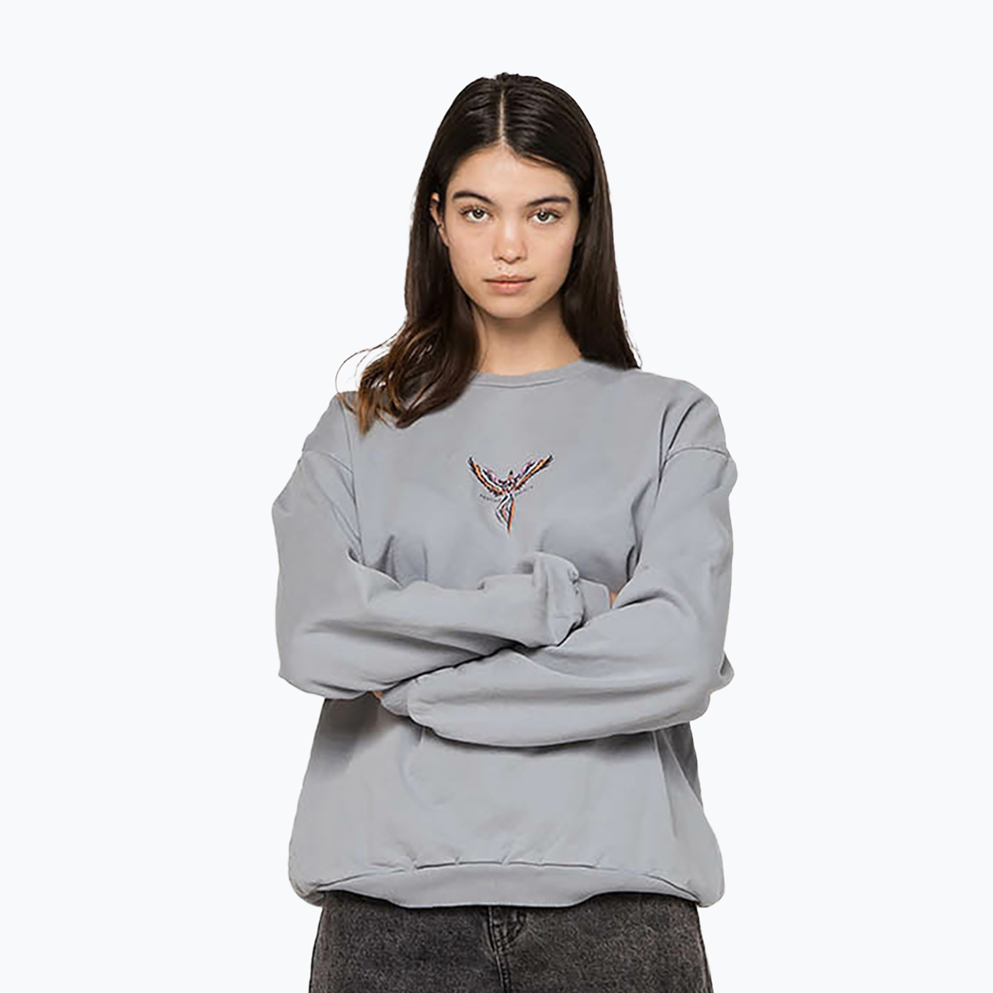 Bluza damska Kaotiko Washed Phoenix pale blue 