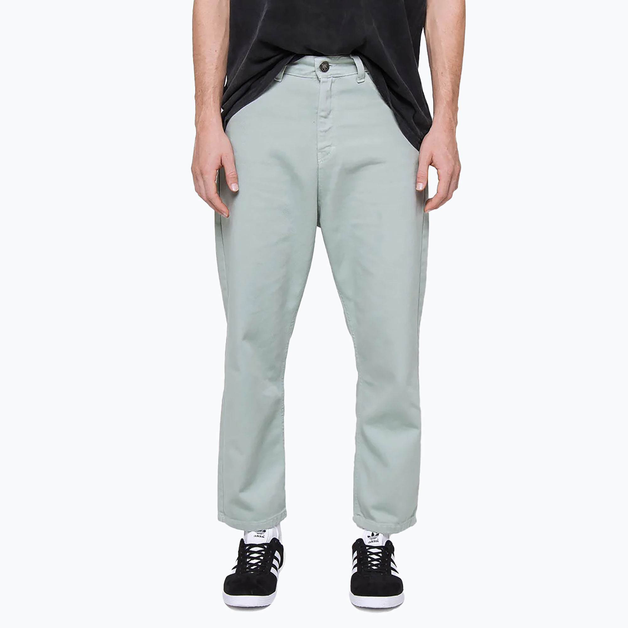Spodnie męskie Kaotiko Regular Cropped Denim green 