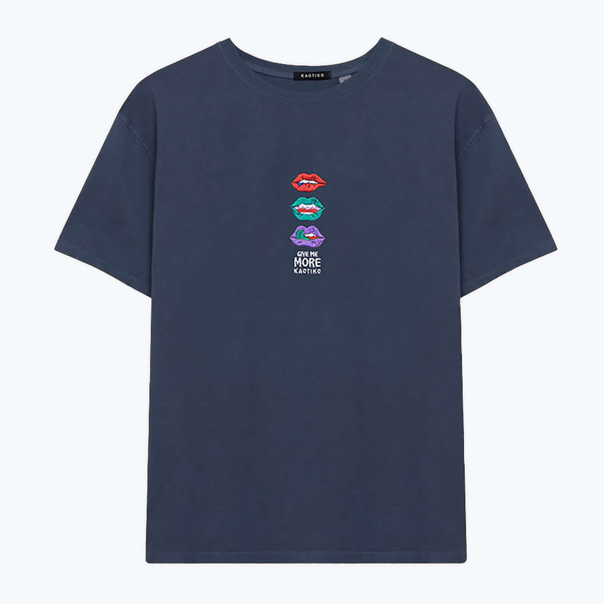 Koszulka męska Kaotiko Washed Mouth Colors navy 