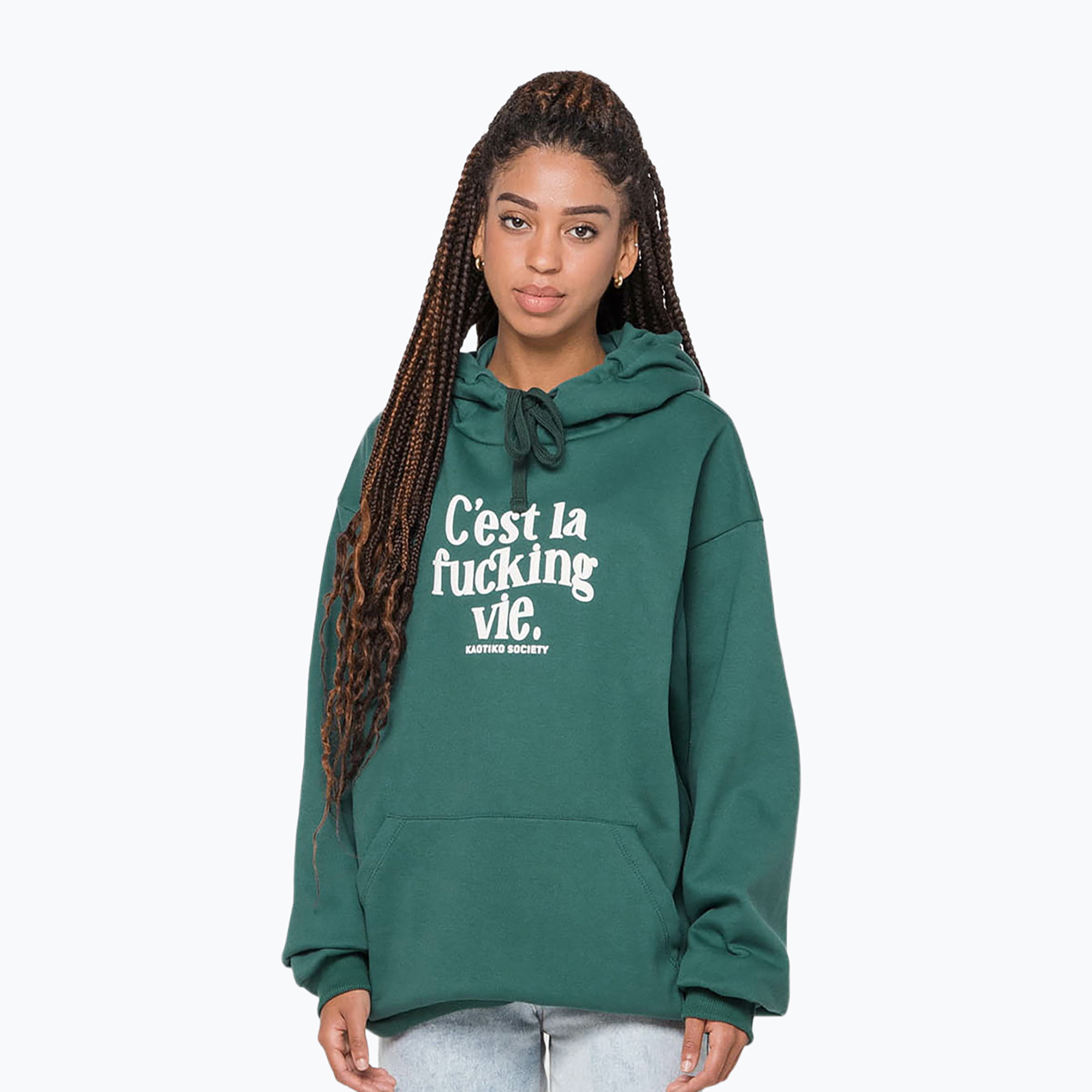 Bluza damska Kaotiko C'est la vie Hoodie jade 