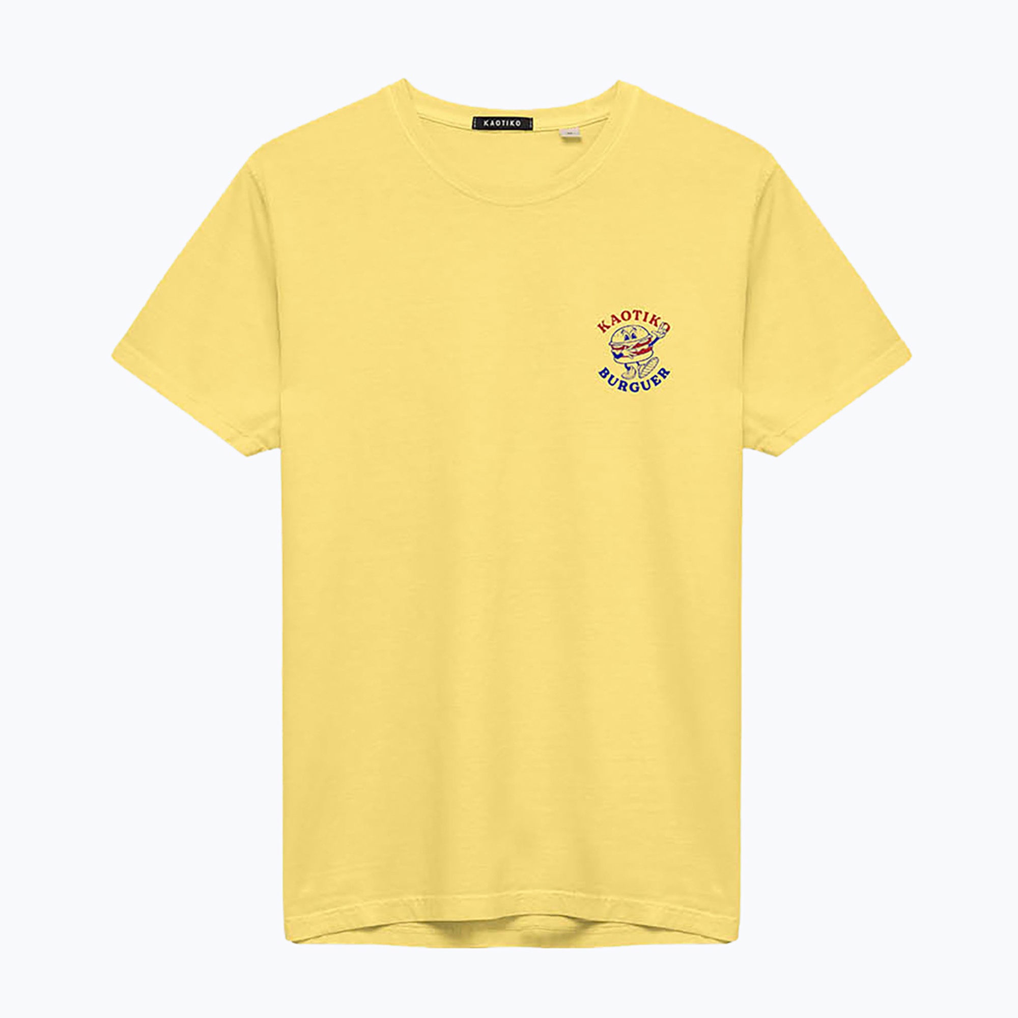 Koszulka męska Kaotiko Washed Burguer yellow 