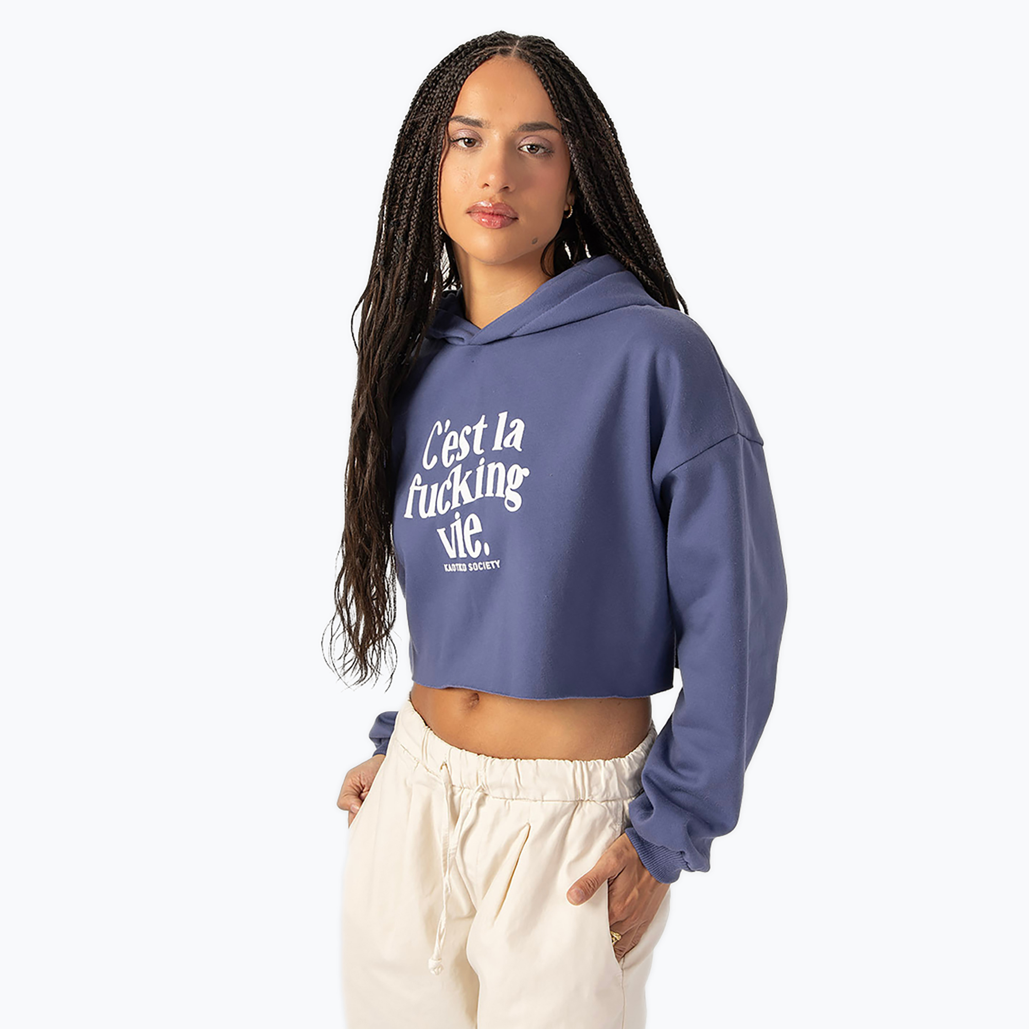 Bluza damska Kaotiko C'est la vie Crew grape 