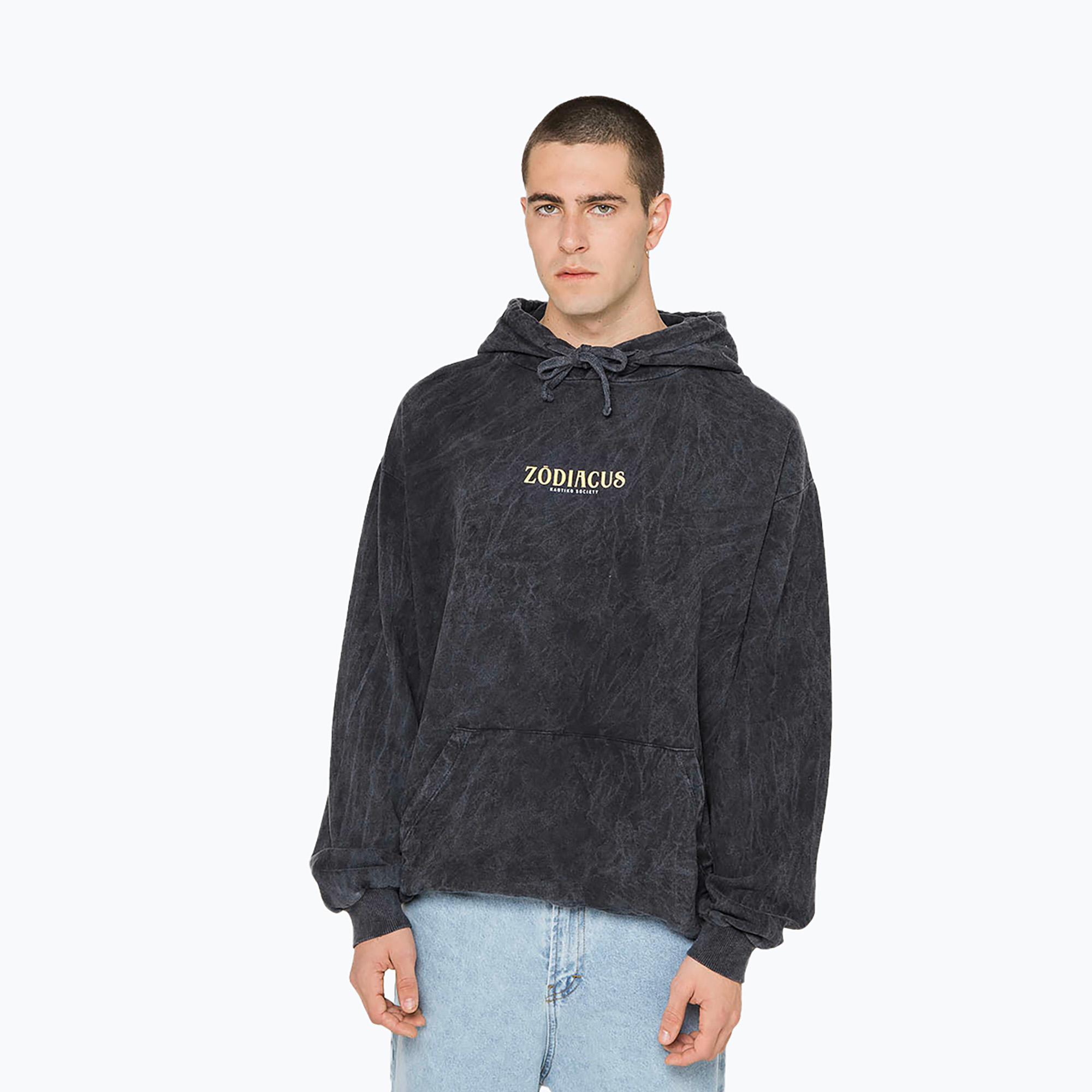 Bluza męska Kaotiko Washed Zodiacus black 