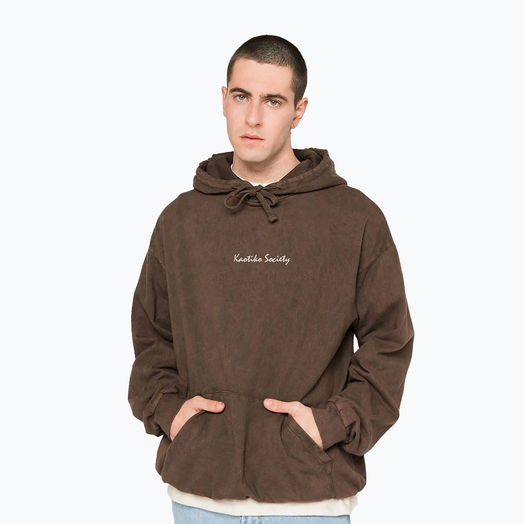 Bluza męska Kaotiko Washed Vancouver Society brown 