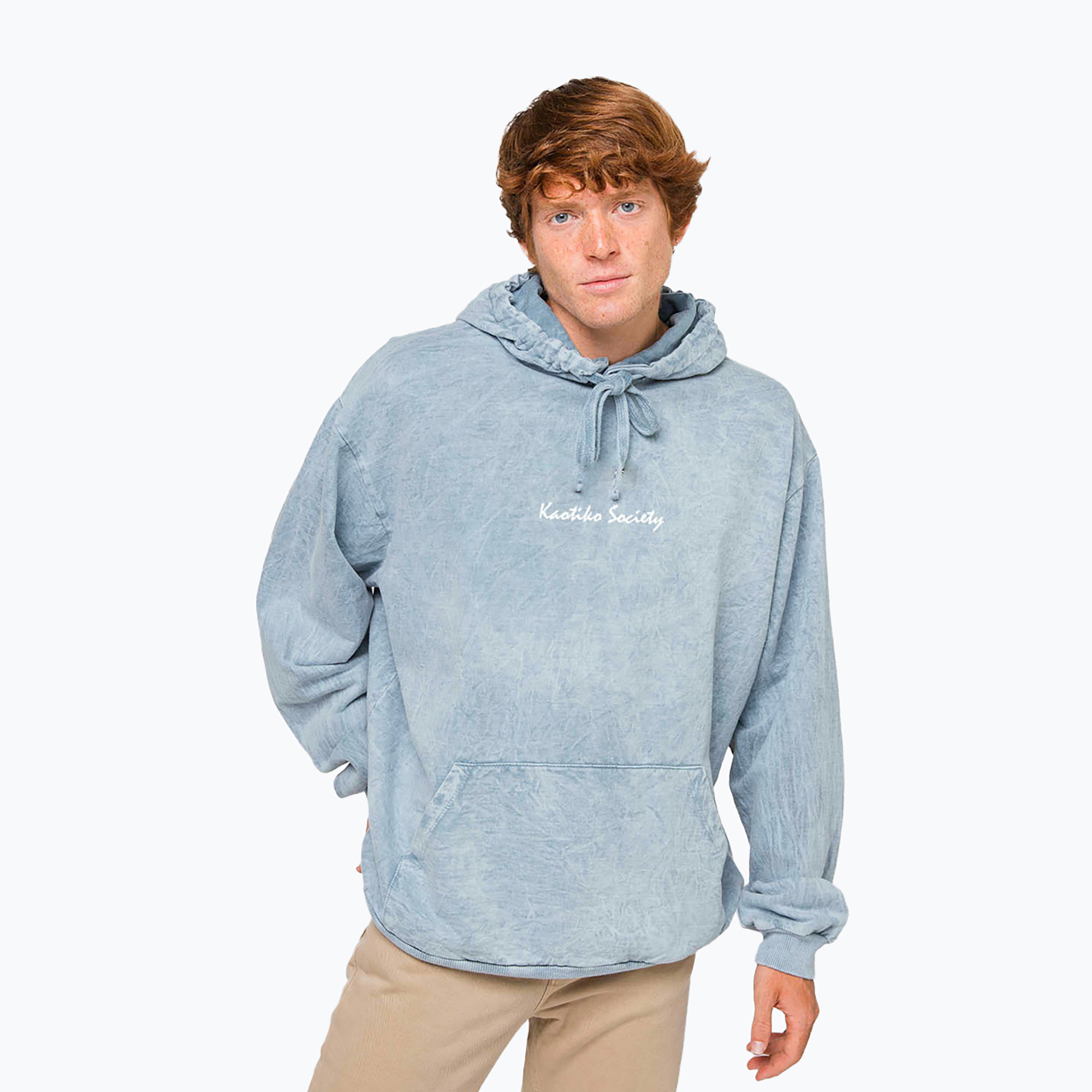 Bluza męska Kaotiko Washed Vancouver Society steel 