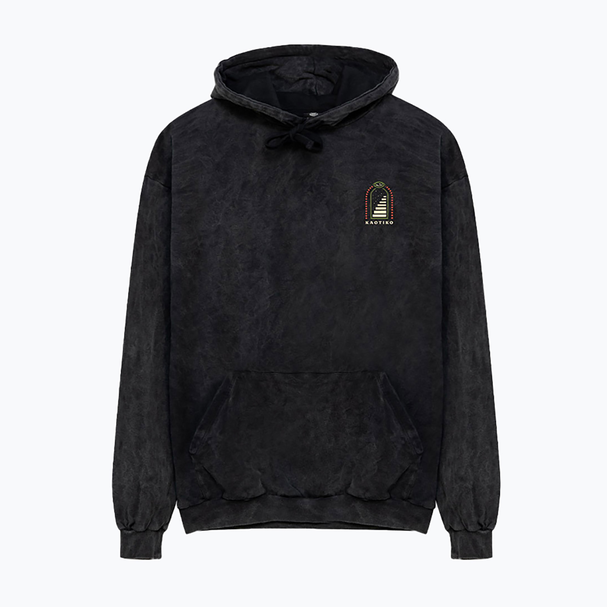Bluza męska Kaotiko Washed Trust Your Intuition black 