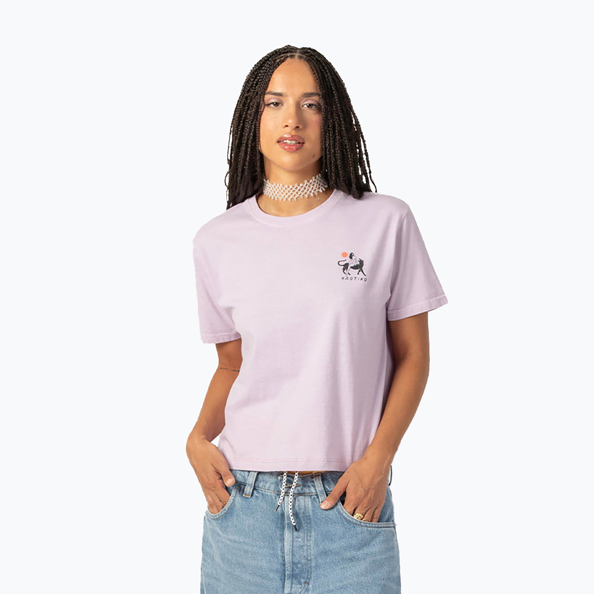 Koszulka damska Kaotiko Washed Neverland malva 