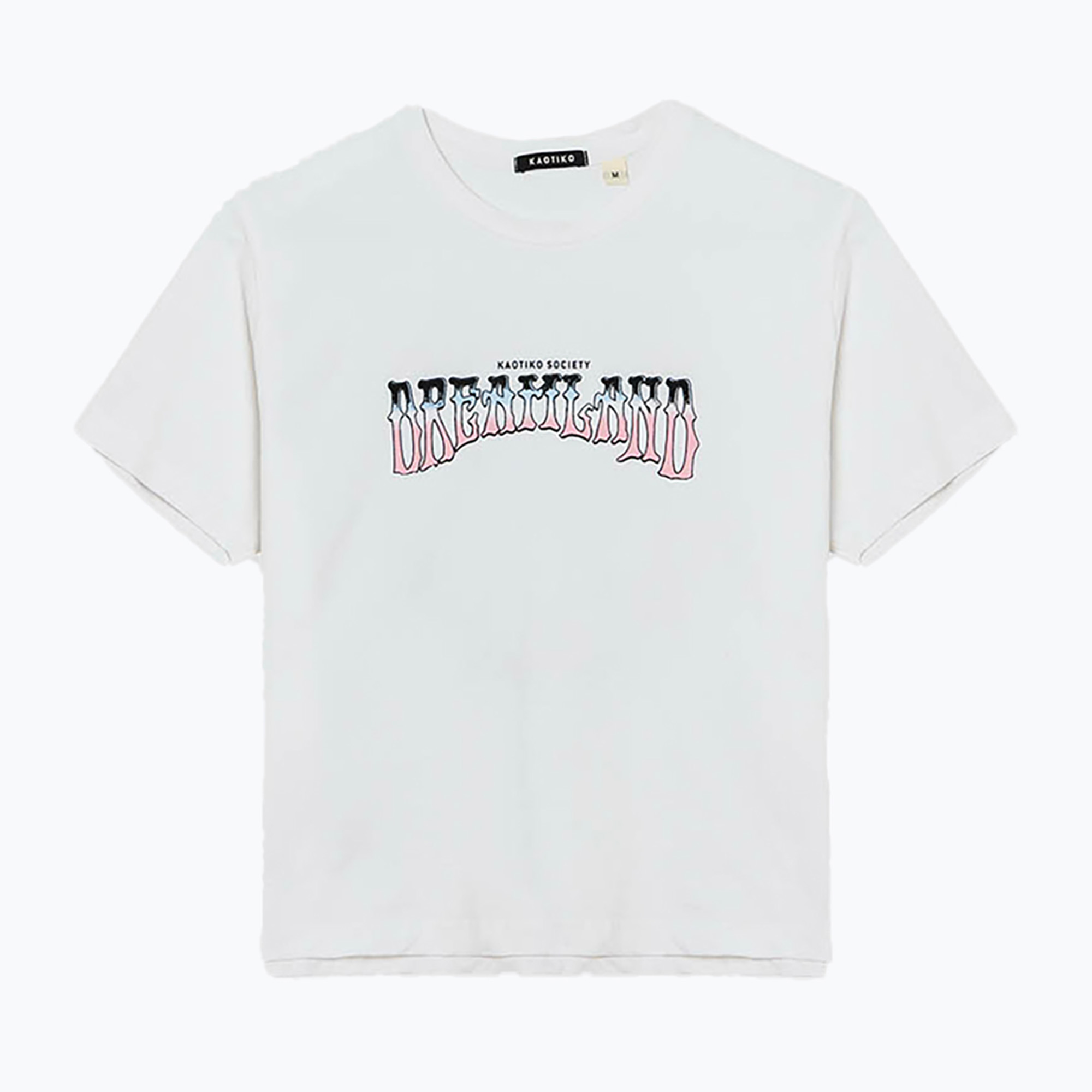 Koszulka damska Kaotiko Washed Dreamland white 