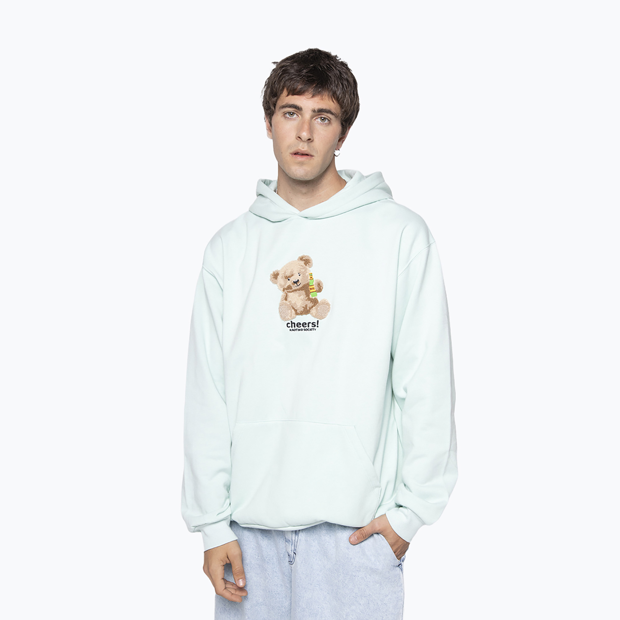 Bluza damska Kaotiko Bear Cheers green water 