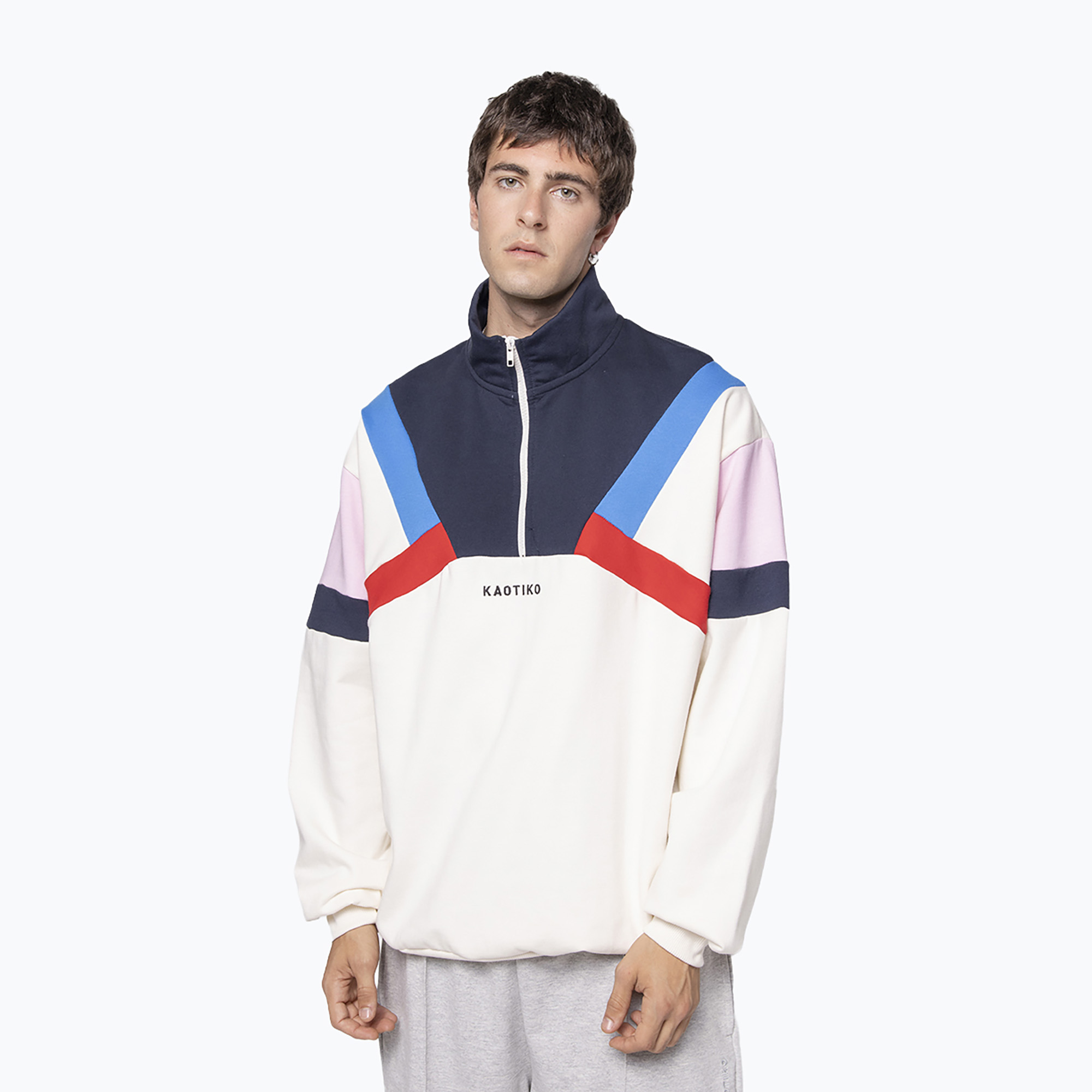 Bluza męska Kaotiko Aleck navy/ivory/red 