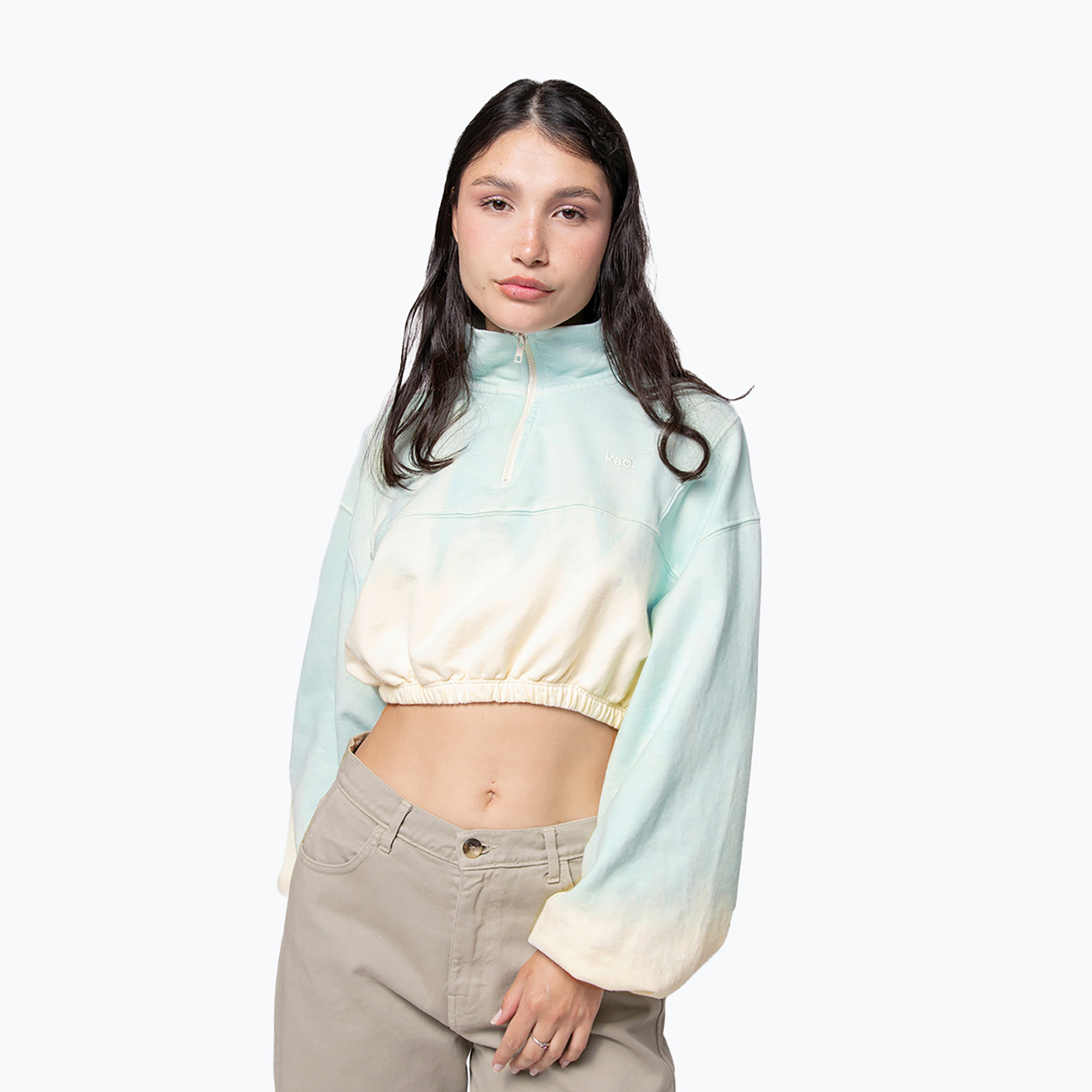 Bluza damska Kaotiko Tie-Dye Jolie green/yellow 