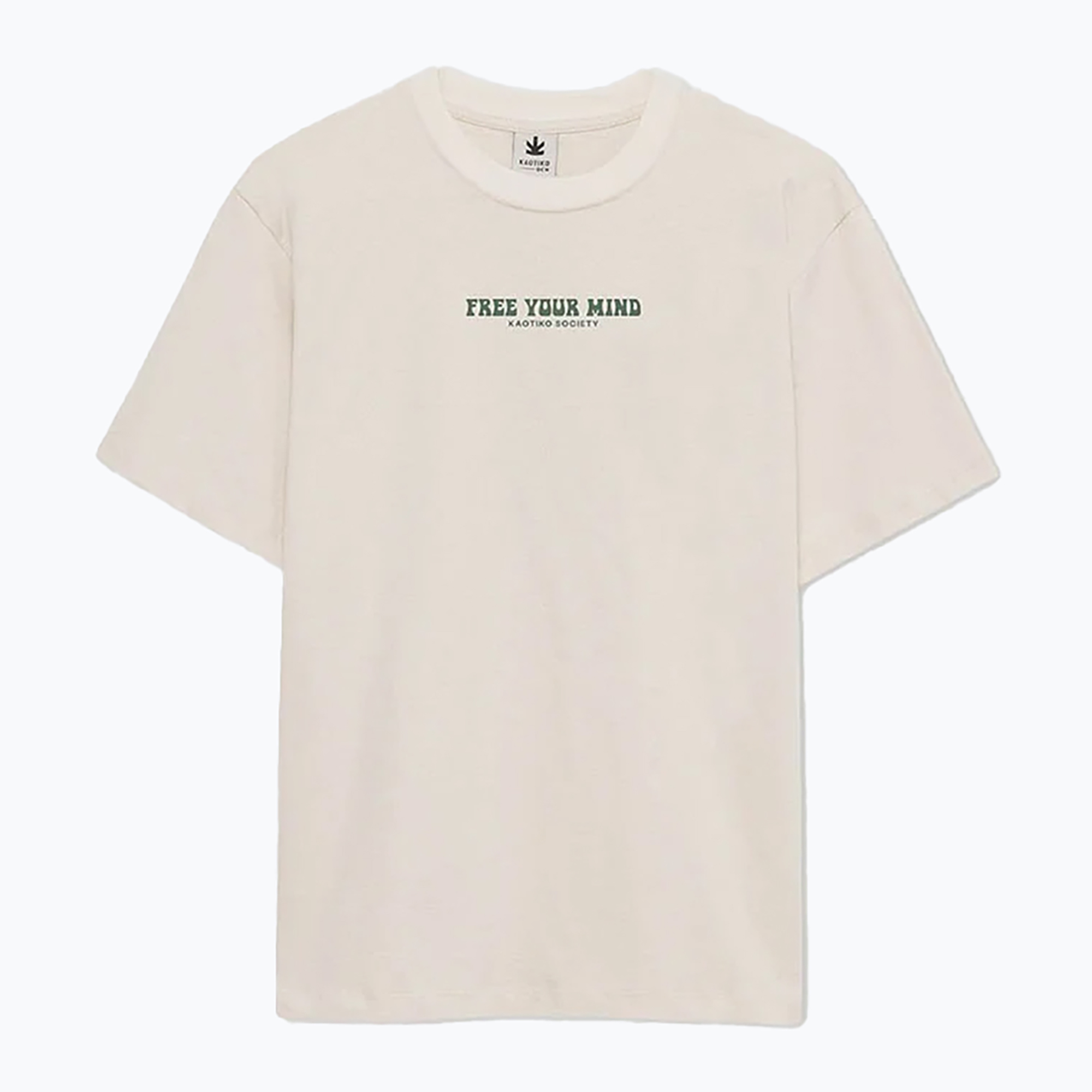 Koszulka męska Kaotiko M/C Free Your Mind Organic Cotton ivory 