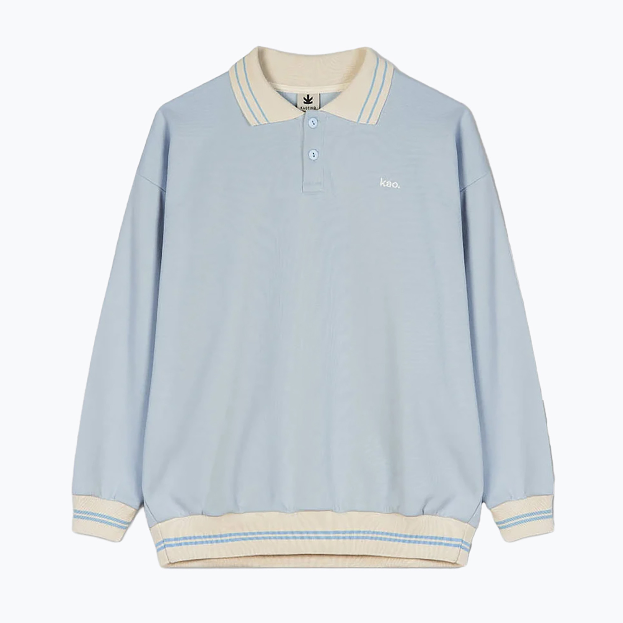 Bluza damska Kaotiko Lucas Buttons baby blue 