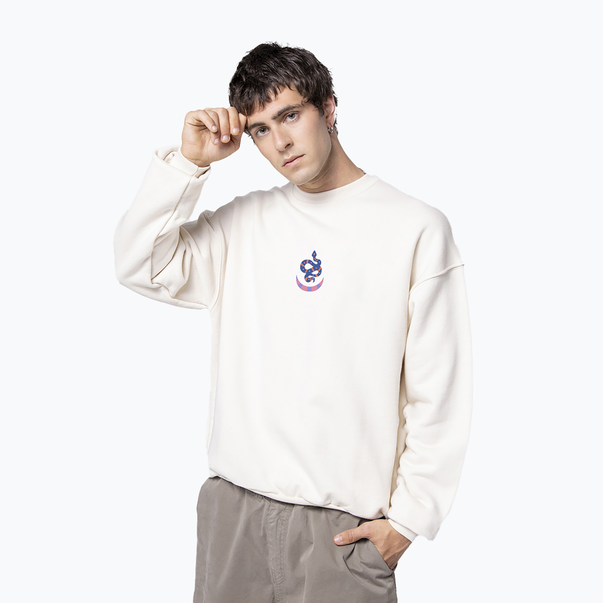 Bluza męska Kaotiko Wild Power Organic Cotton ivory 