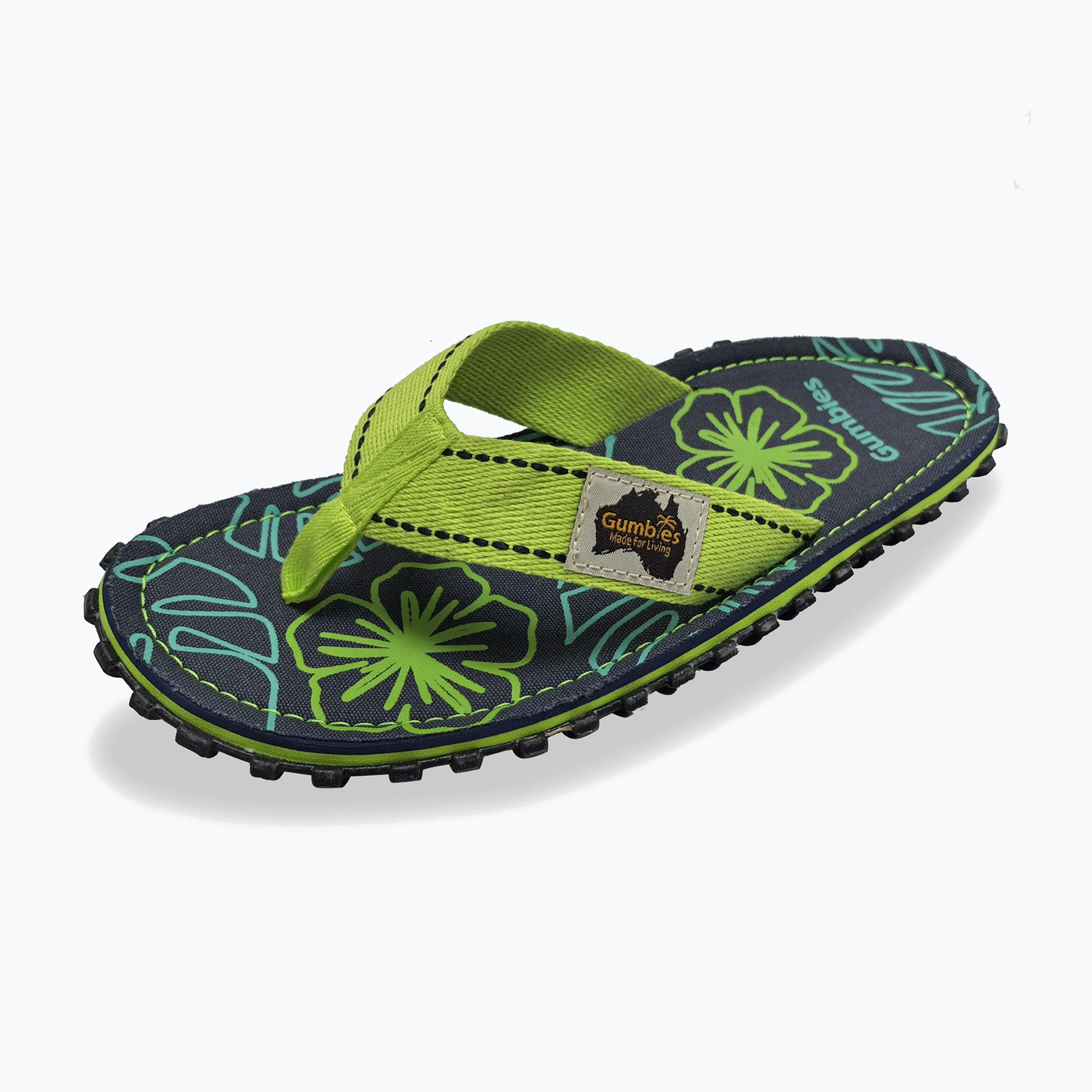 Japonki Gumbies Islander lime hibiscus 