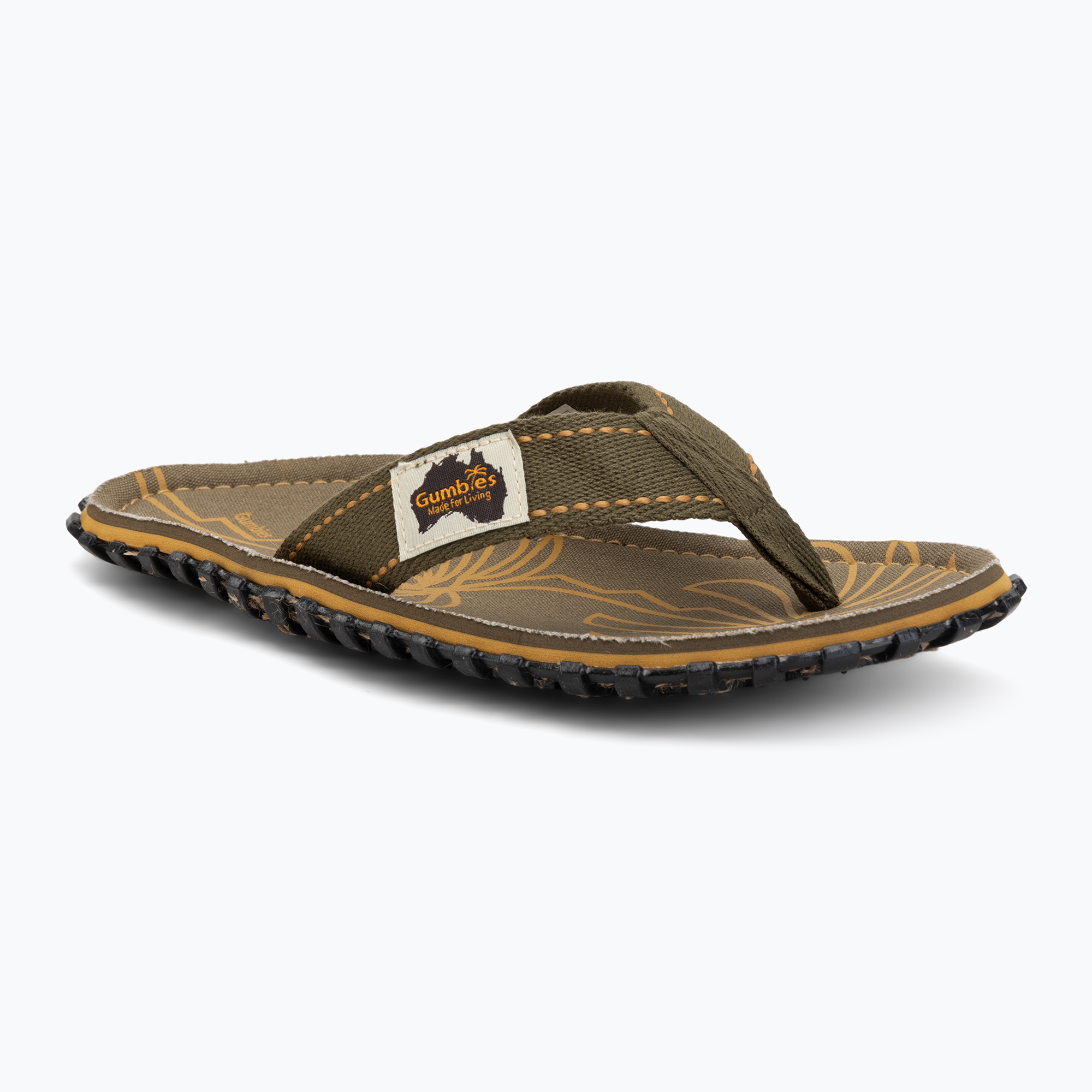 Japonki Gumbies Islander palm leaf khaki 