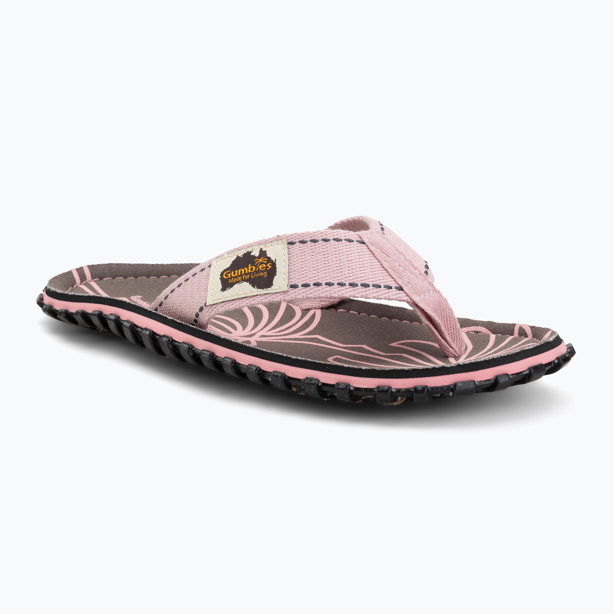 Japonki Gumbies Islander palm leaf pink 