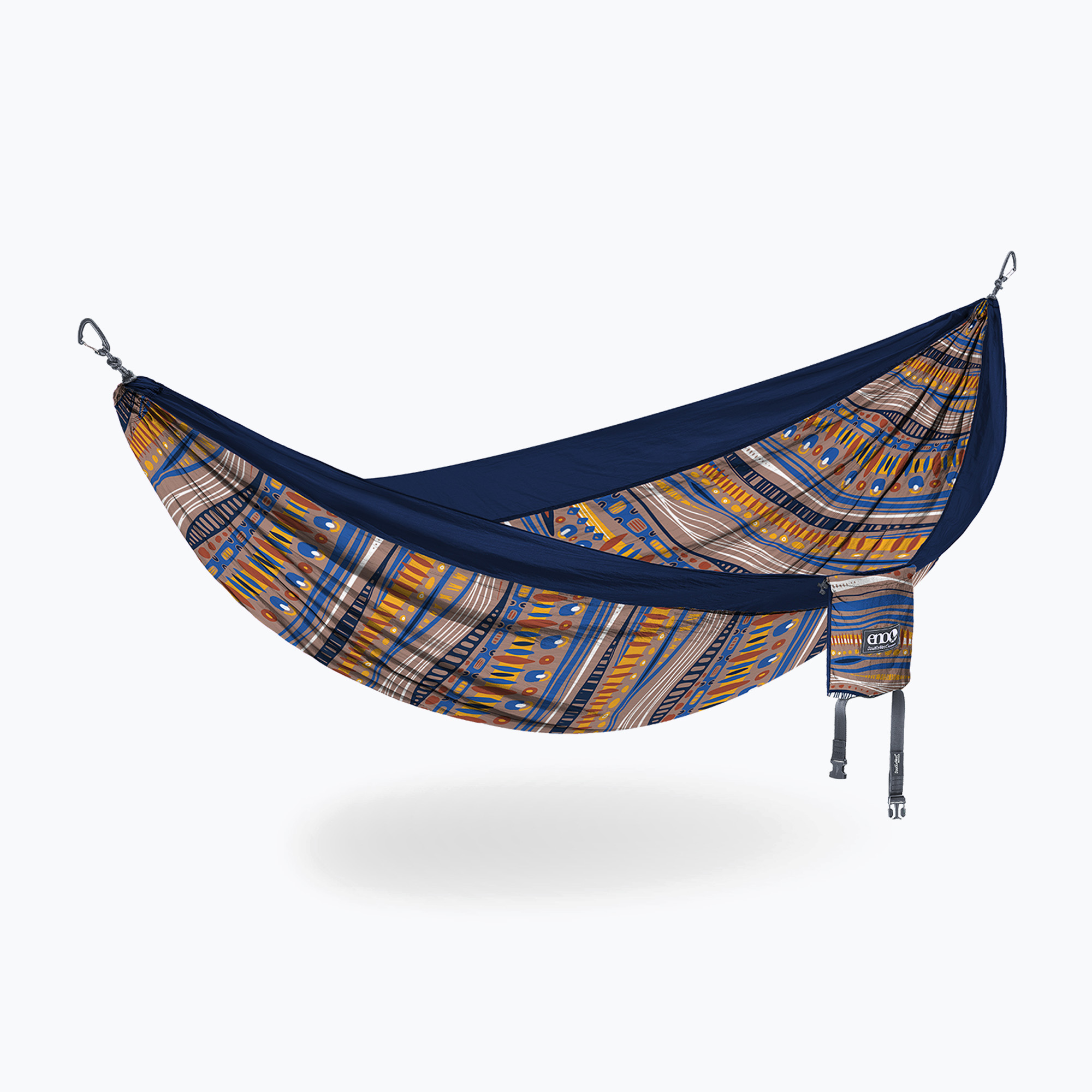 Hamak turystyczny ENO DoubleNest Print tundra/navy 
