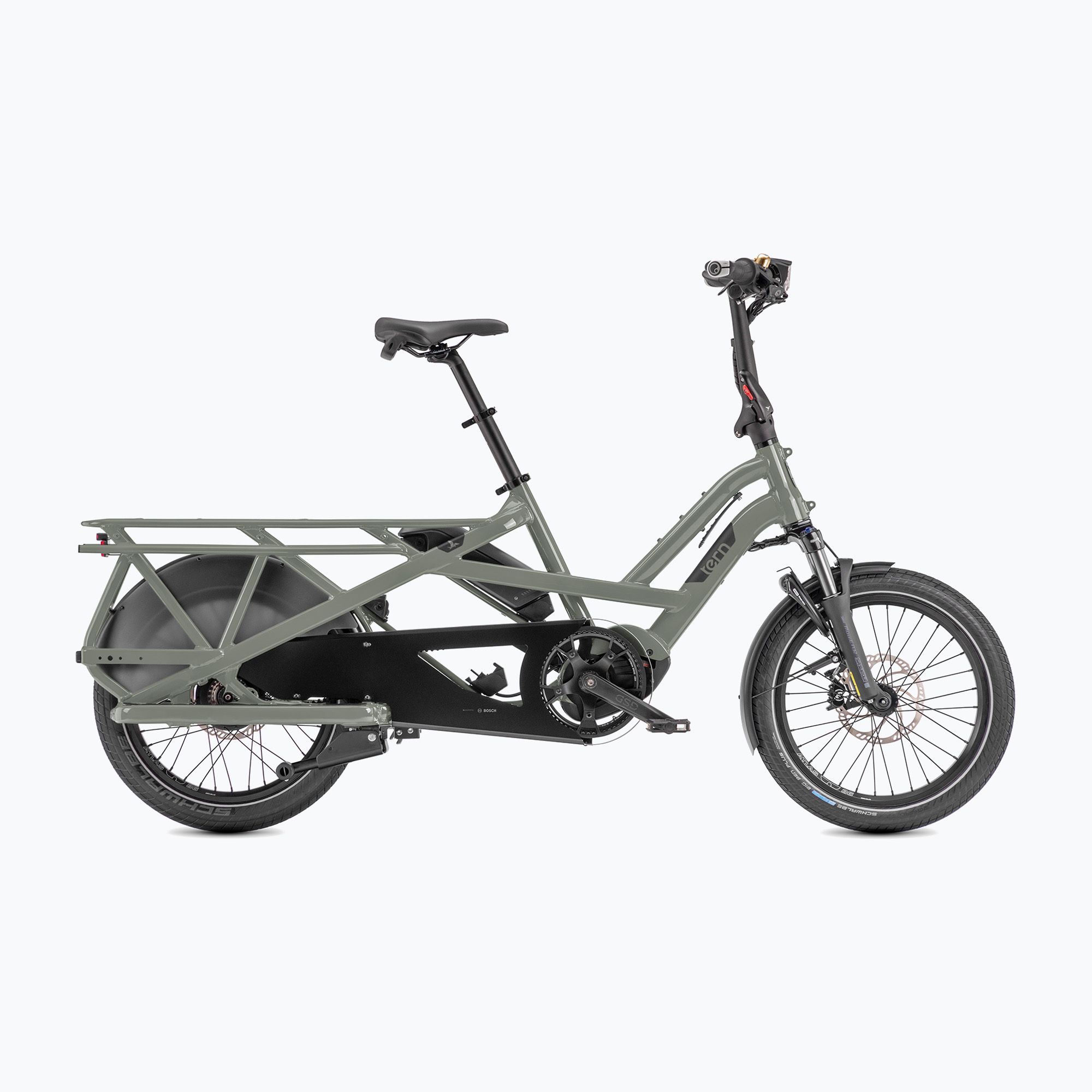 Skladací elektrický bicykel Tern GSD S00 Cargo Line 500/1000 Wh tmavý/šedý