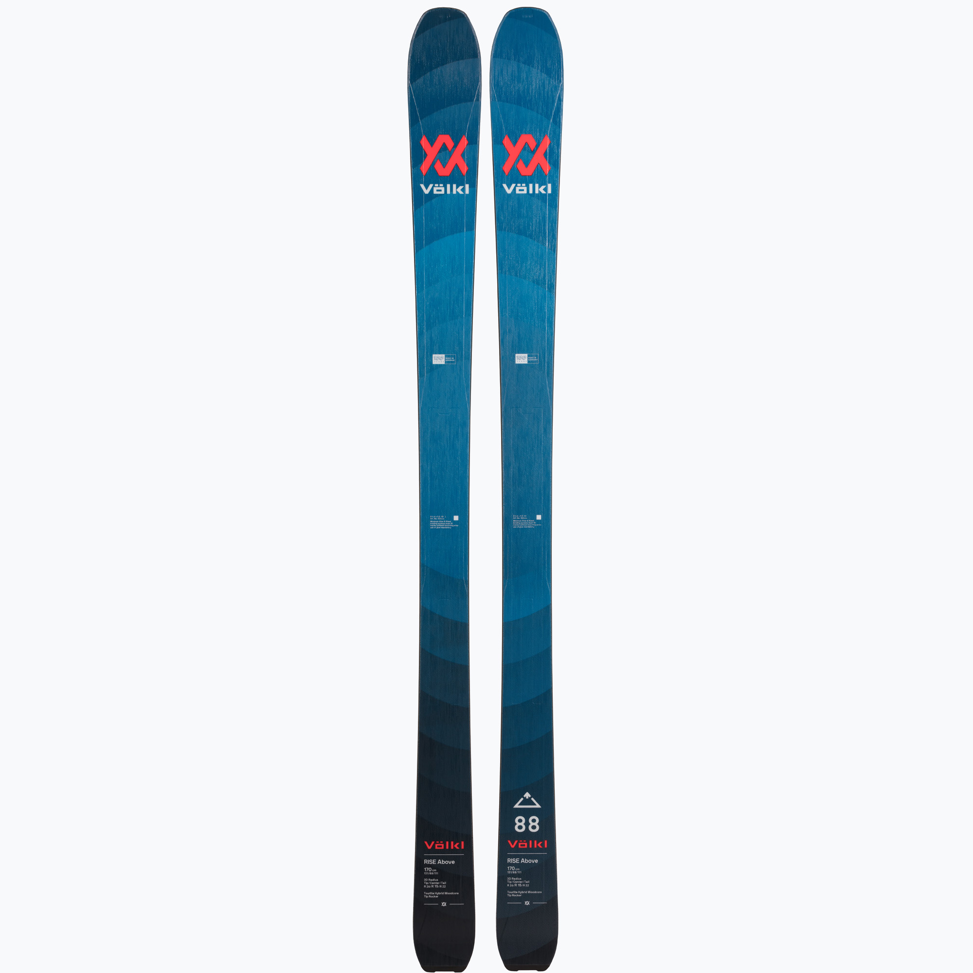Völkl Rise Above 88 Sci da skate blu piatto (163 cm) (Rise Above 88 Flat 122374)