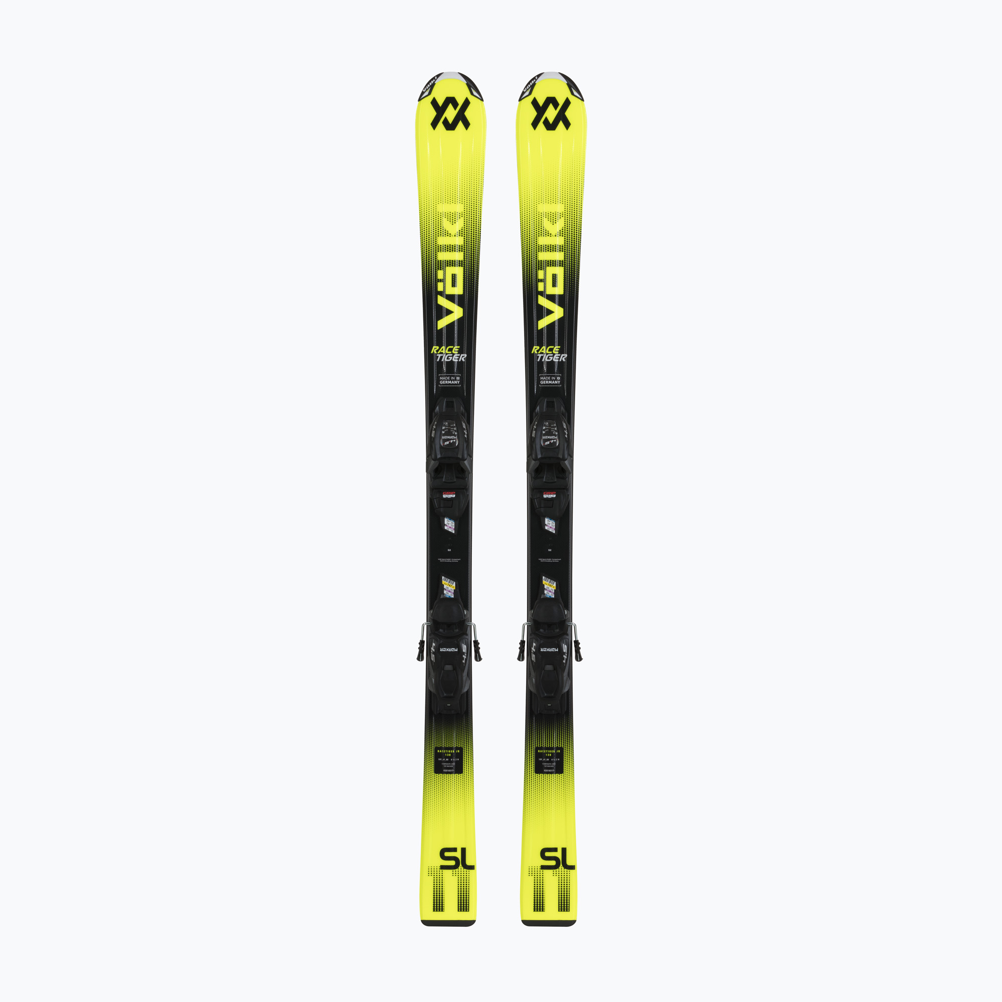 Детски пистови ски Völkl Racetiger Jr Yellow   автомати 7.0 VMotion Jr 130-160 cm black