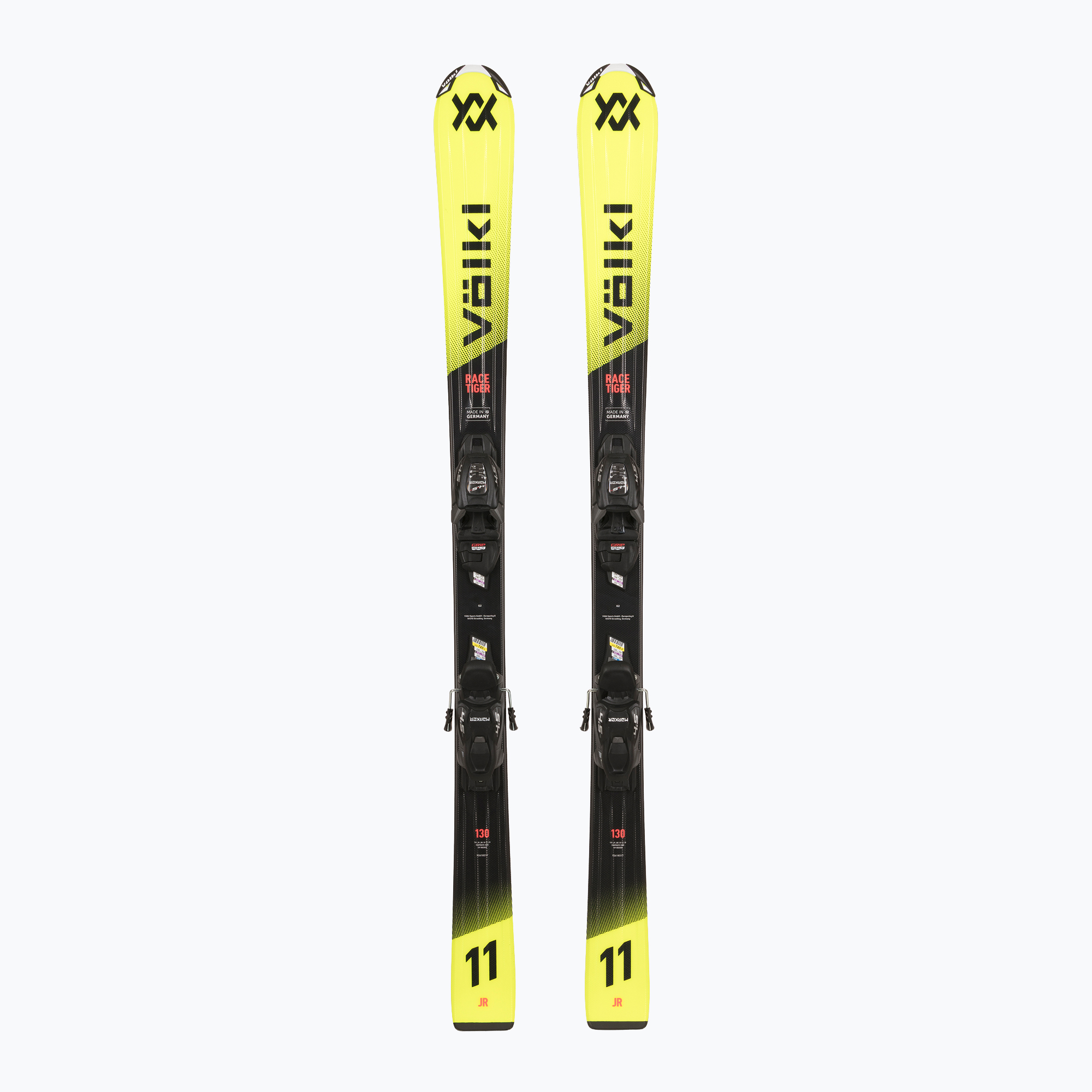 Детски ски за спускане със ски автомати Völkl Racetiger Jr Yellow 7.0 VMotion Jr 130-160 cm