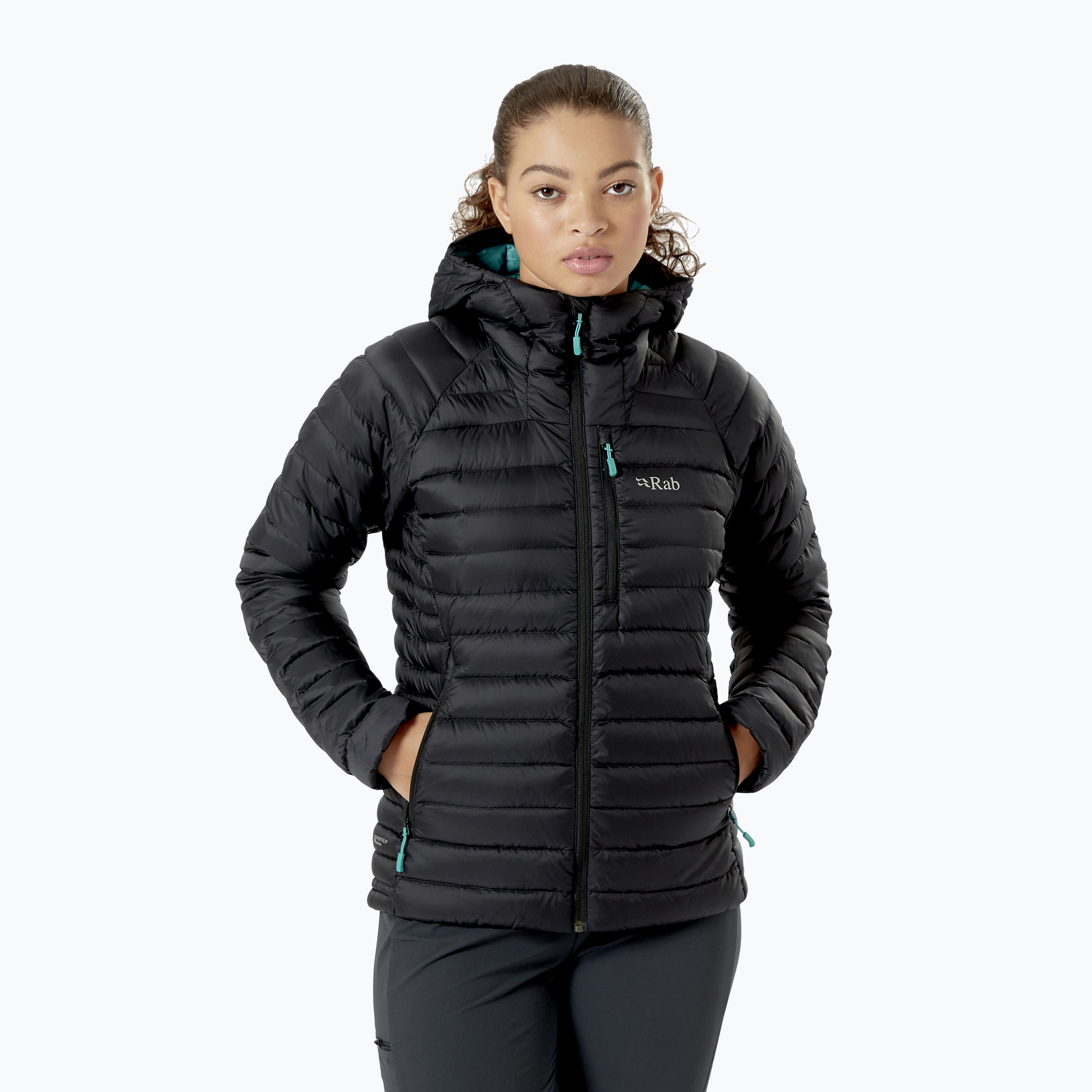 Kurtka puchowa damska Rab Microlight Alpine black 