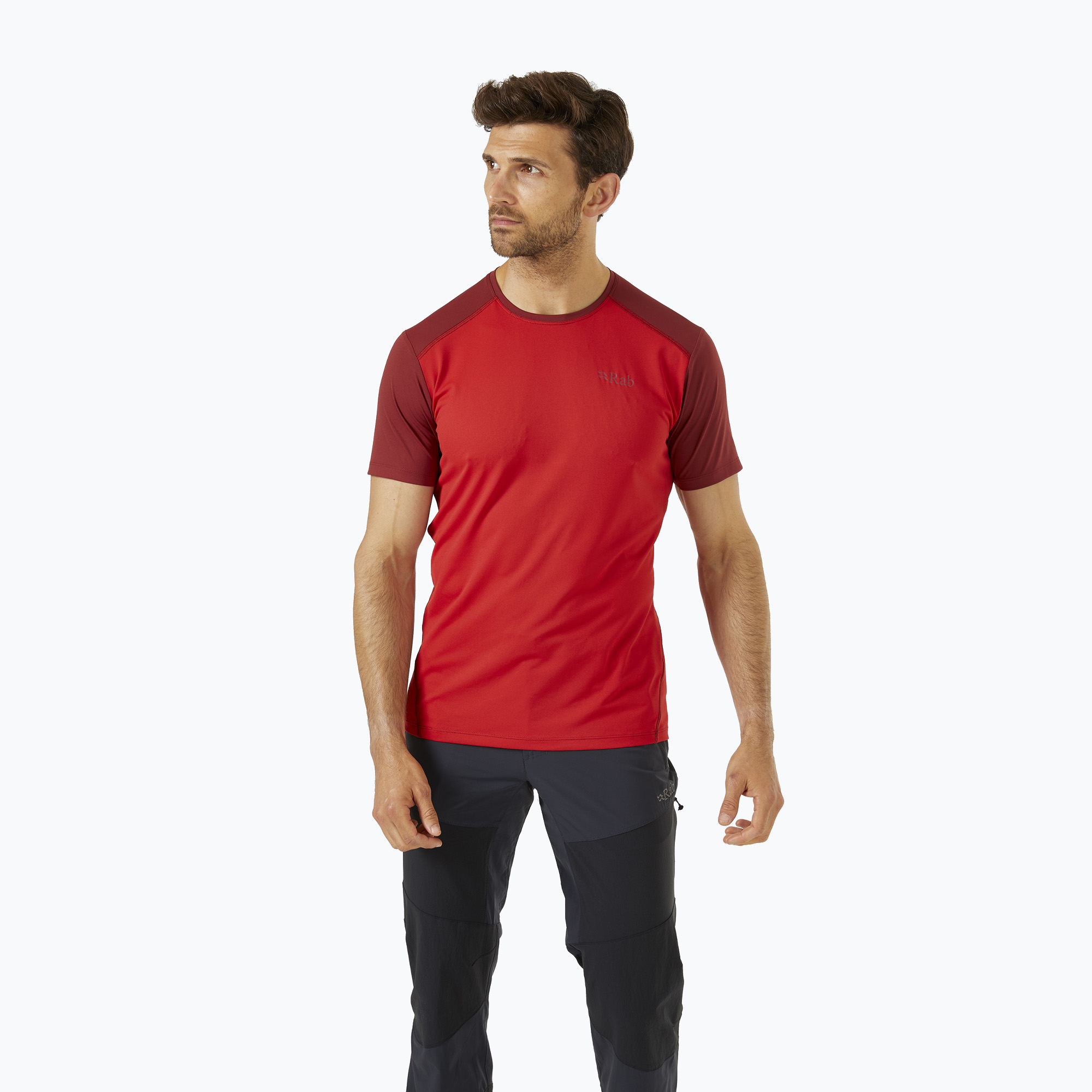 Koszulka męska Rab Force ascent red/oxblood red 