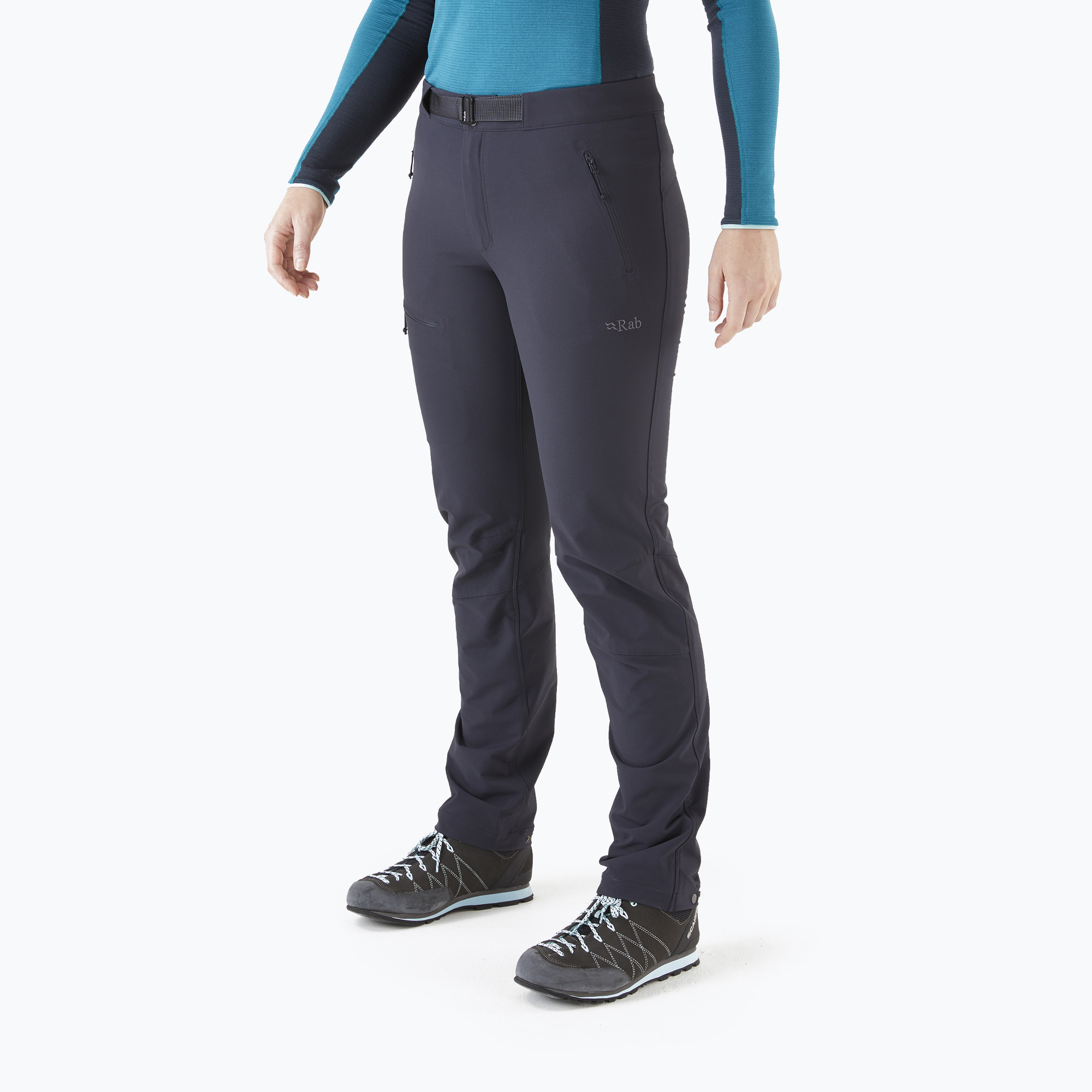 Spodnie softshell damskie Rab Incline AS ebony 