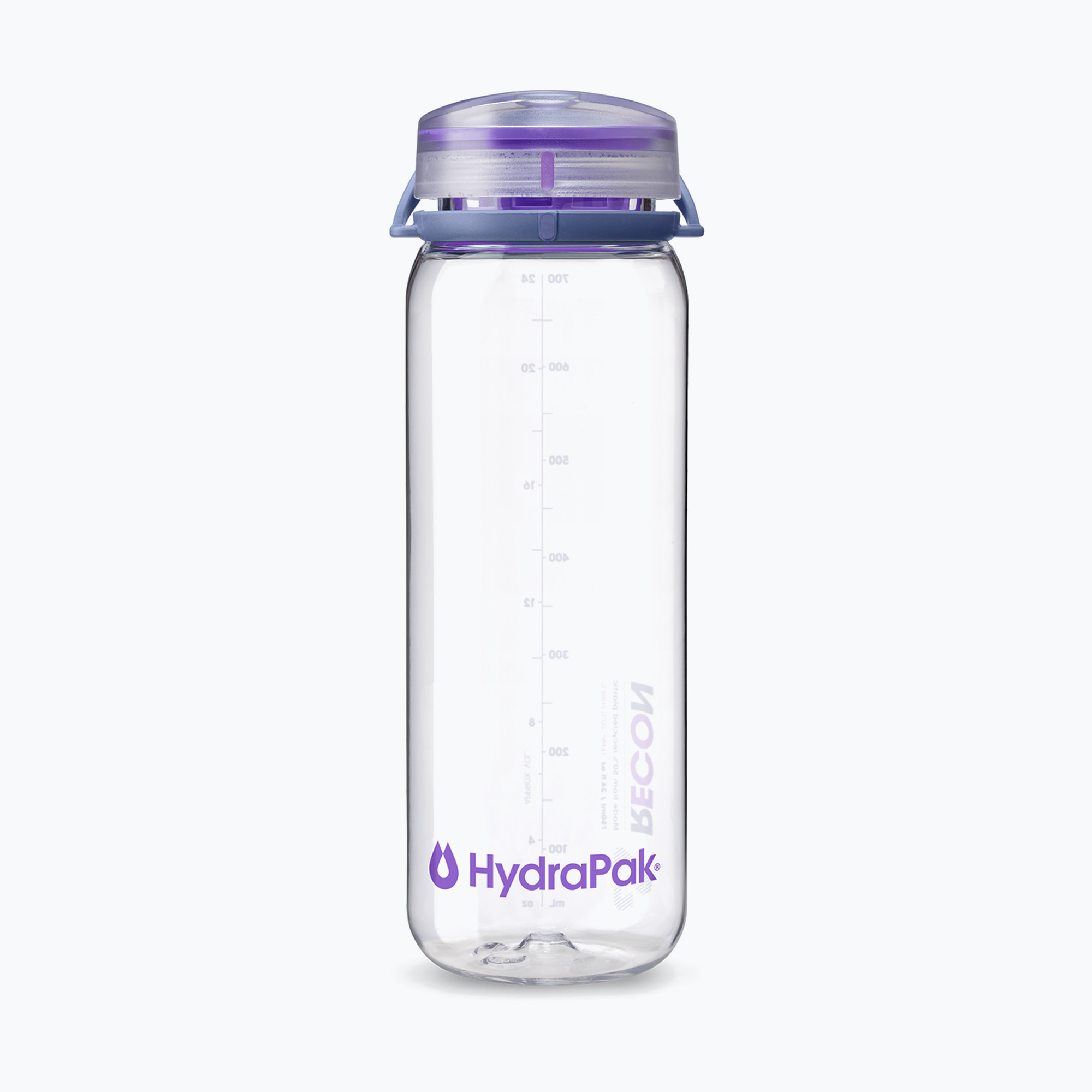 HydraPak Recon 750 ml bottiglia da viaggio trasparente/viola iris (750 ml) (Recon BR01V)