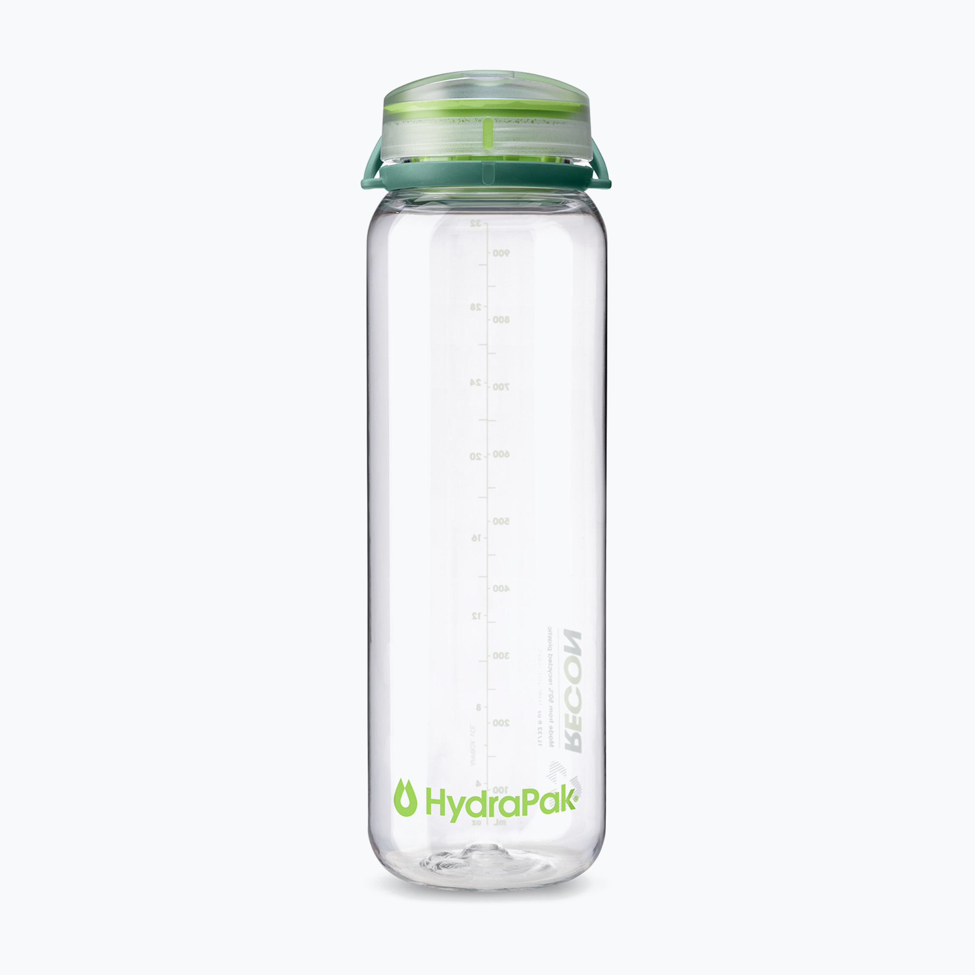 Sticlă turistică HydraPak Recon 1 l clear/evergreen lime (Recon BR02E)