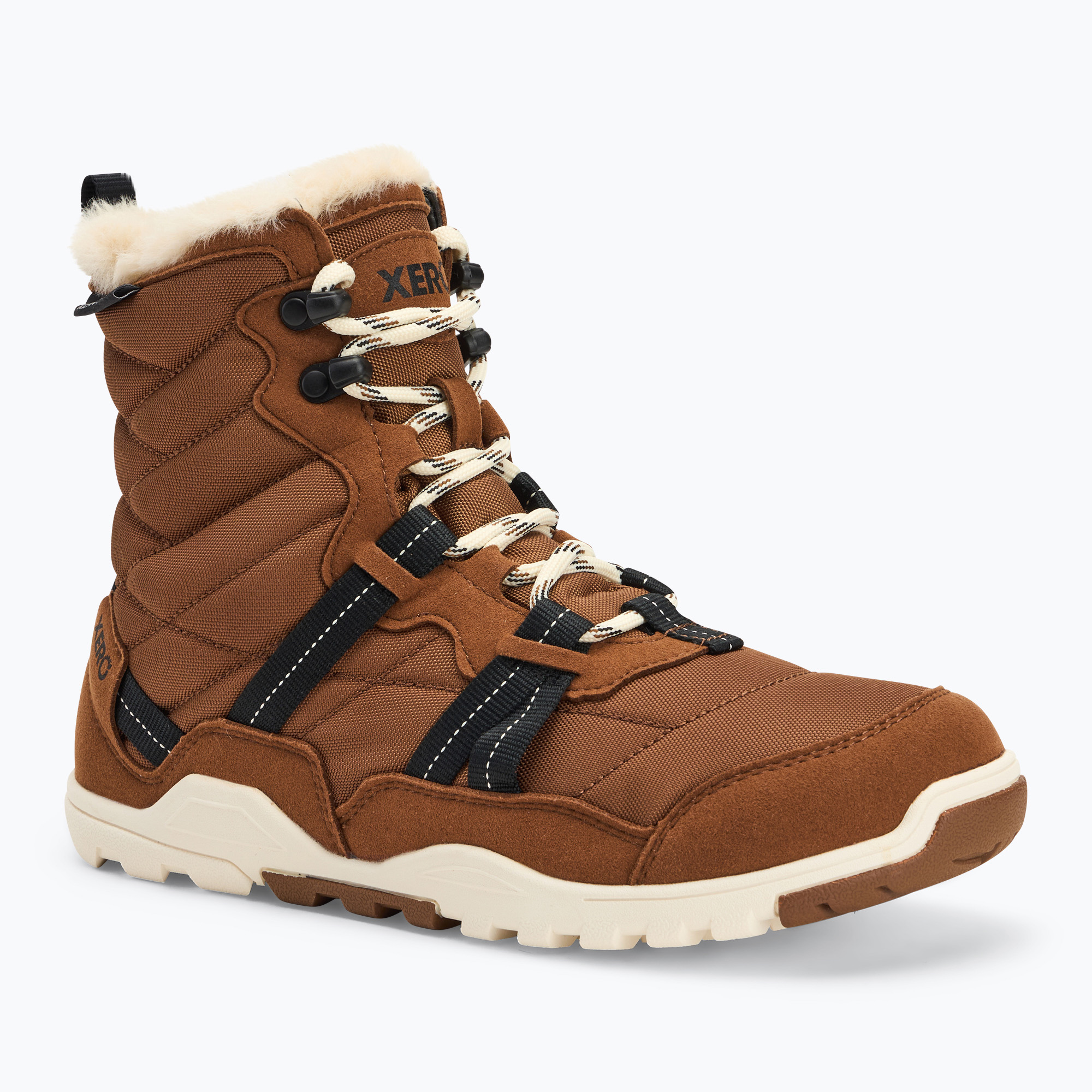 Śniegowce barefoot damskie Xero Shoes Alpine rubber brown/eggshell 