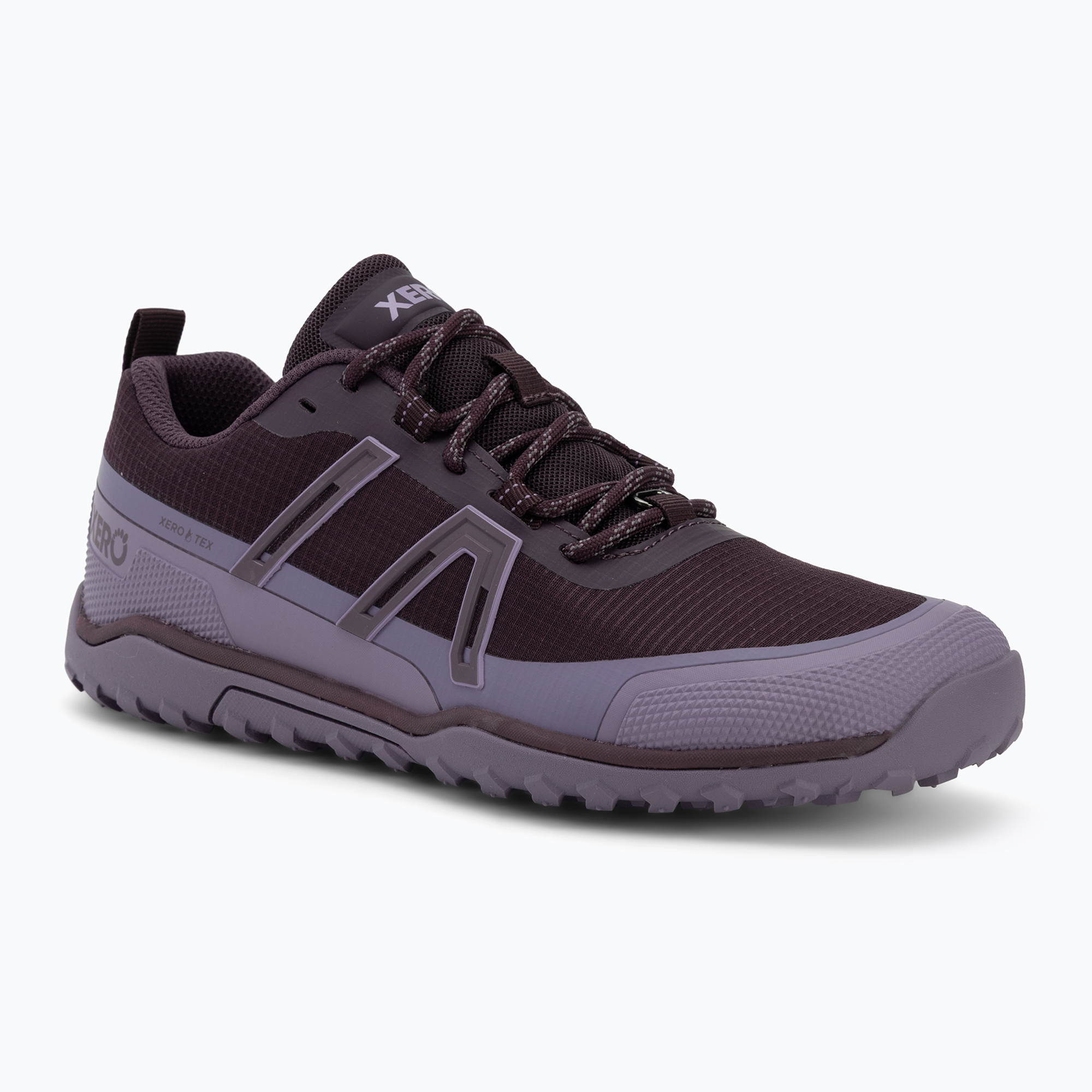 Дамски обувки barefoot Xero Shoes Scrambler Trail Low WP plum perfect/sage purple