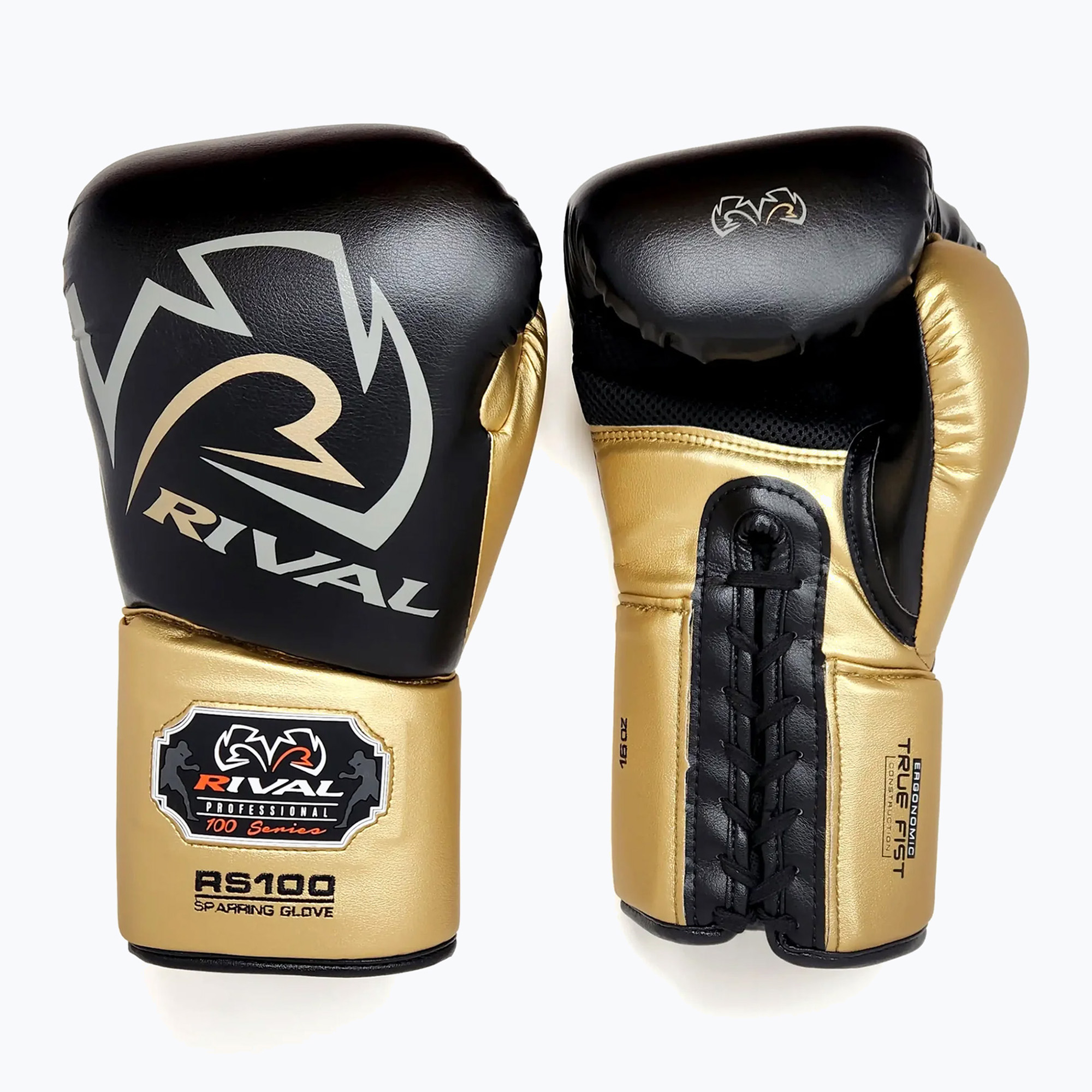 Rękawice bokserskie Rival RS100 Professional black/gold 
