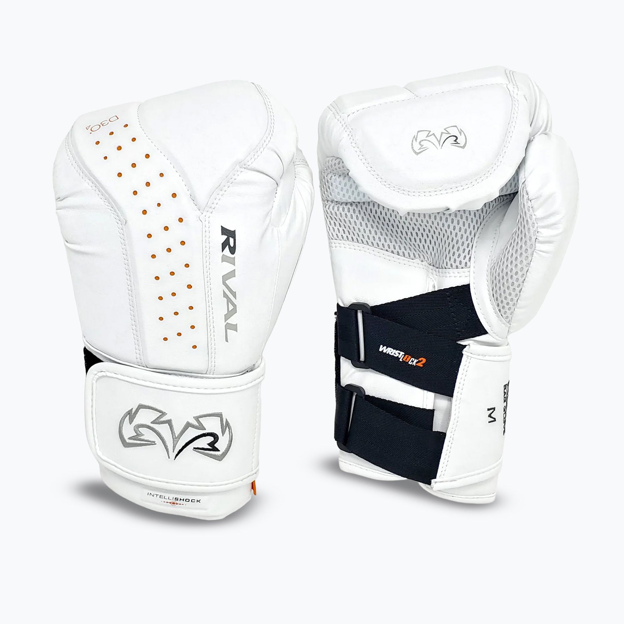Rękawice bokserskie Rival RB10 Intelli-Shock Bag white 