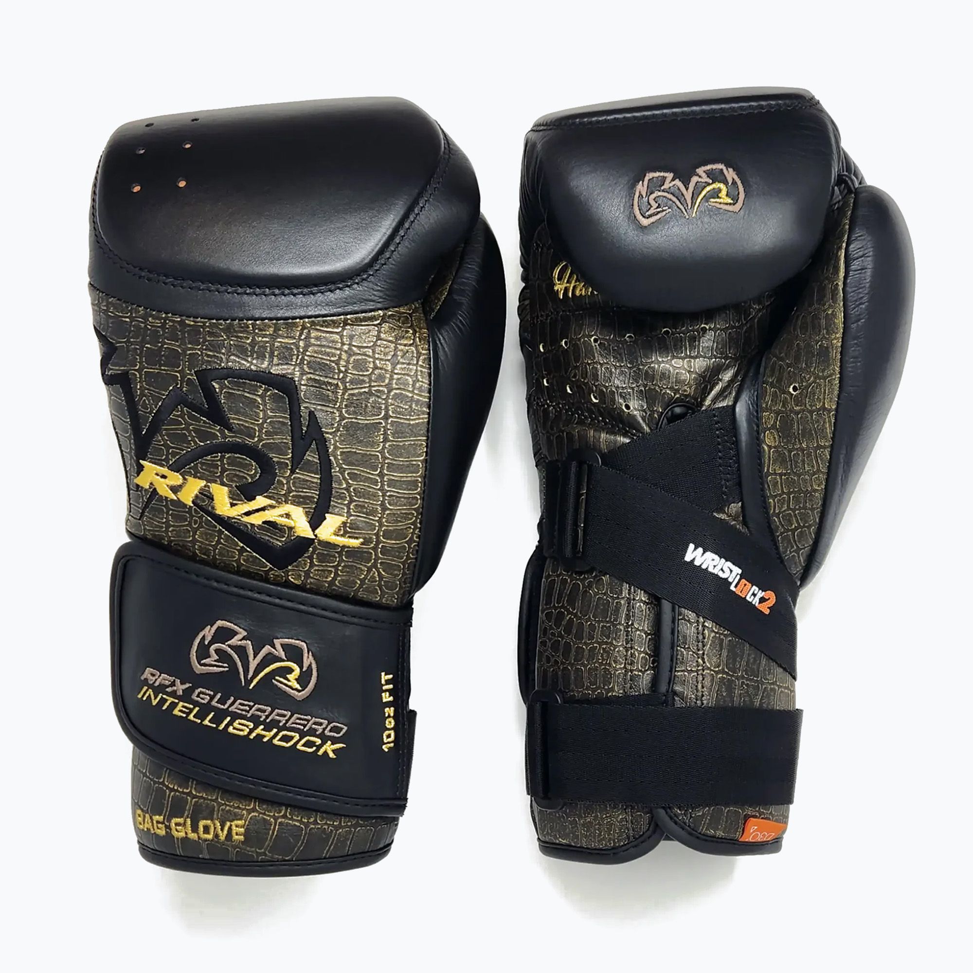 Rękawice bokserskie Rival RFX-Guerrero Intelli-Shock Bag Croc Skin Edition black/black 
