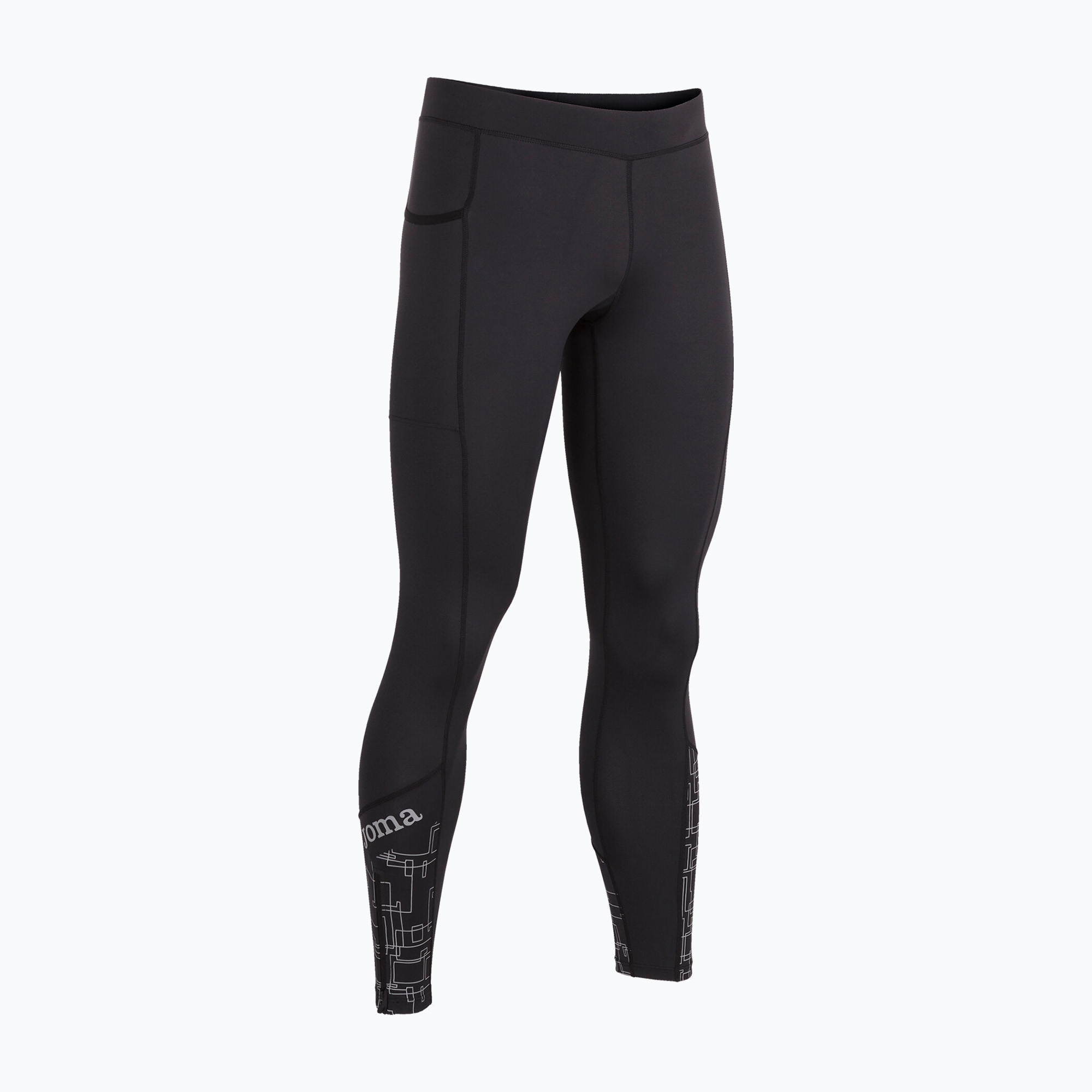 Joma Elite VIII Long Tights Uomo - Leggings da corsa nero (4XS-3XS) (Elite VIII Long Tights 101925)