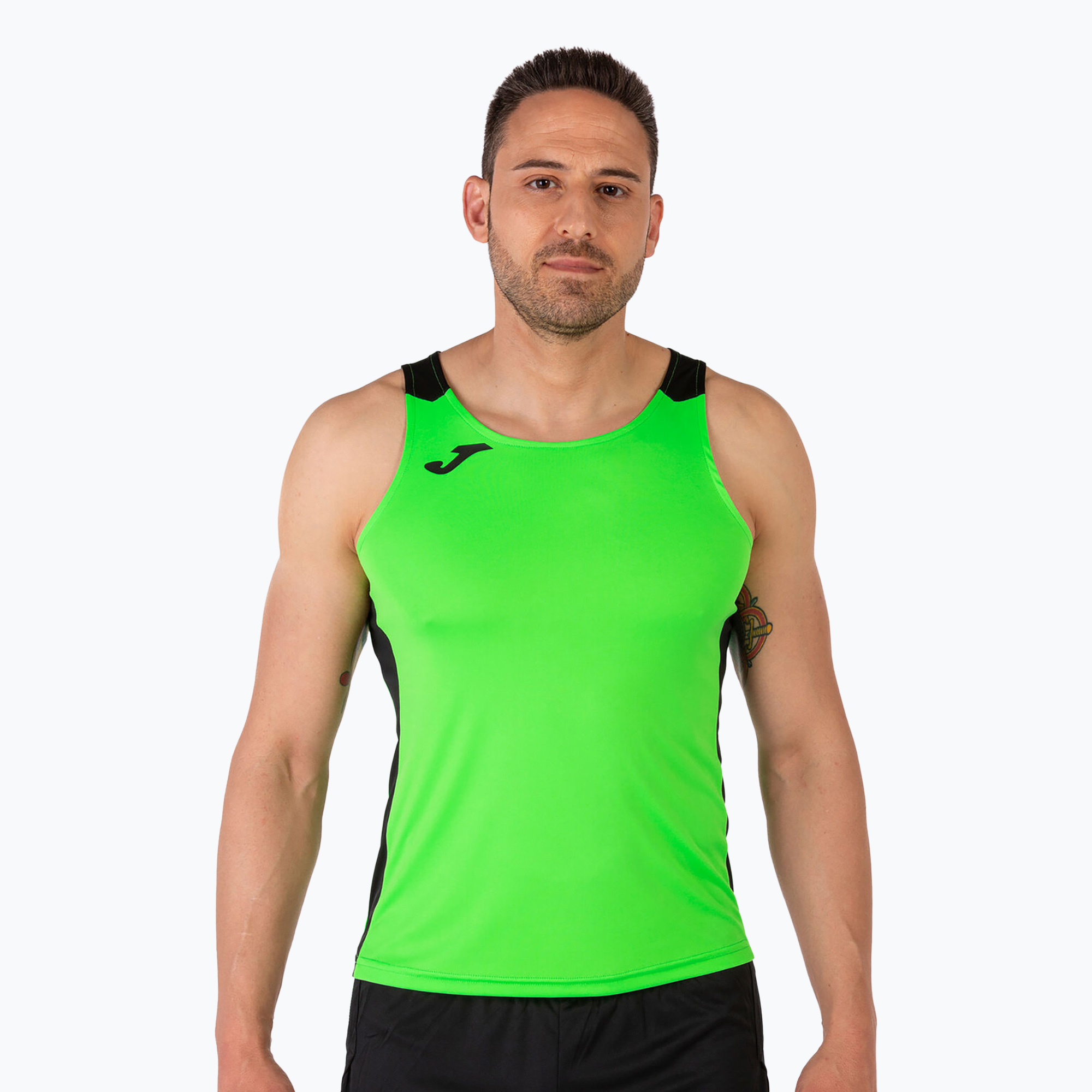 Pánske bežecké tričko Joma Record II Tank Top fluor green/black (Record II Tank Top 102222.021)