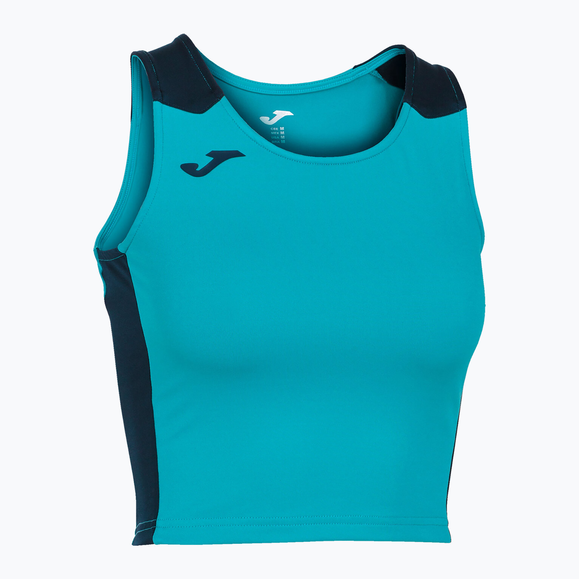 Дамска тениска за бягане Joma Record II Top turquoise/navy