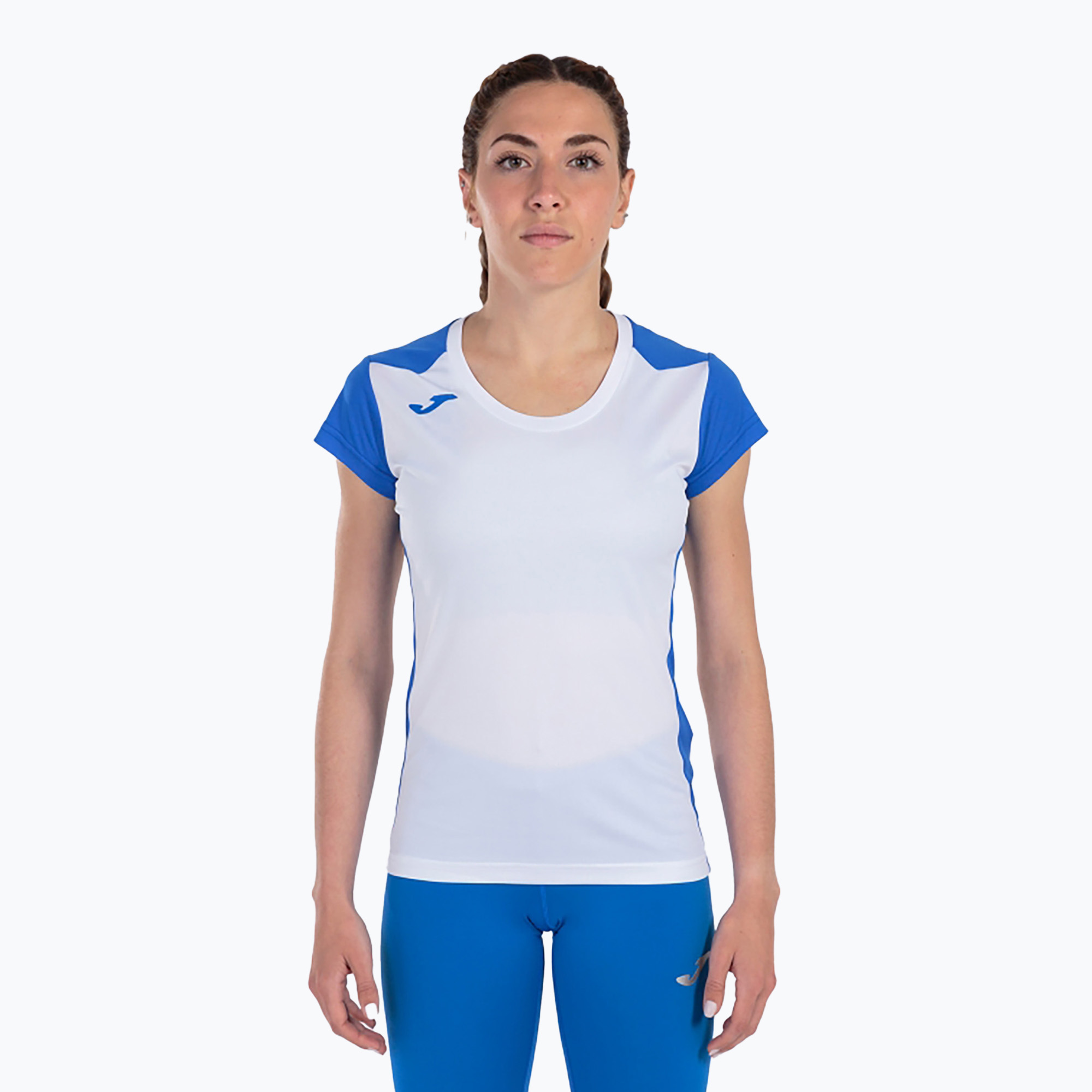 Дамска тениска за бягане Joma Record II white/royal